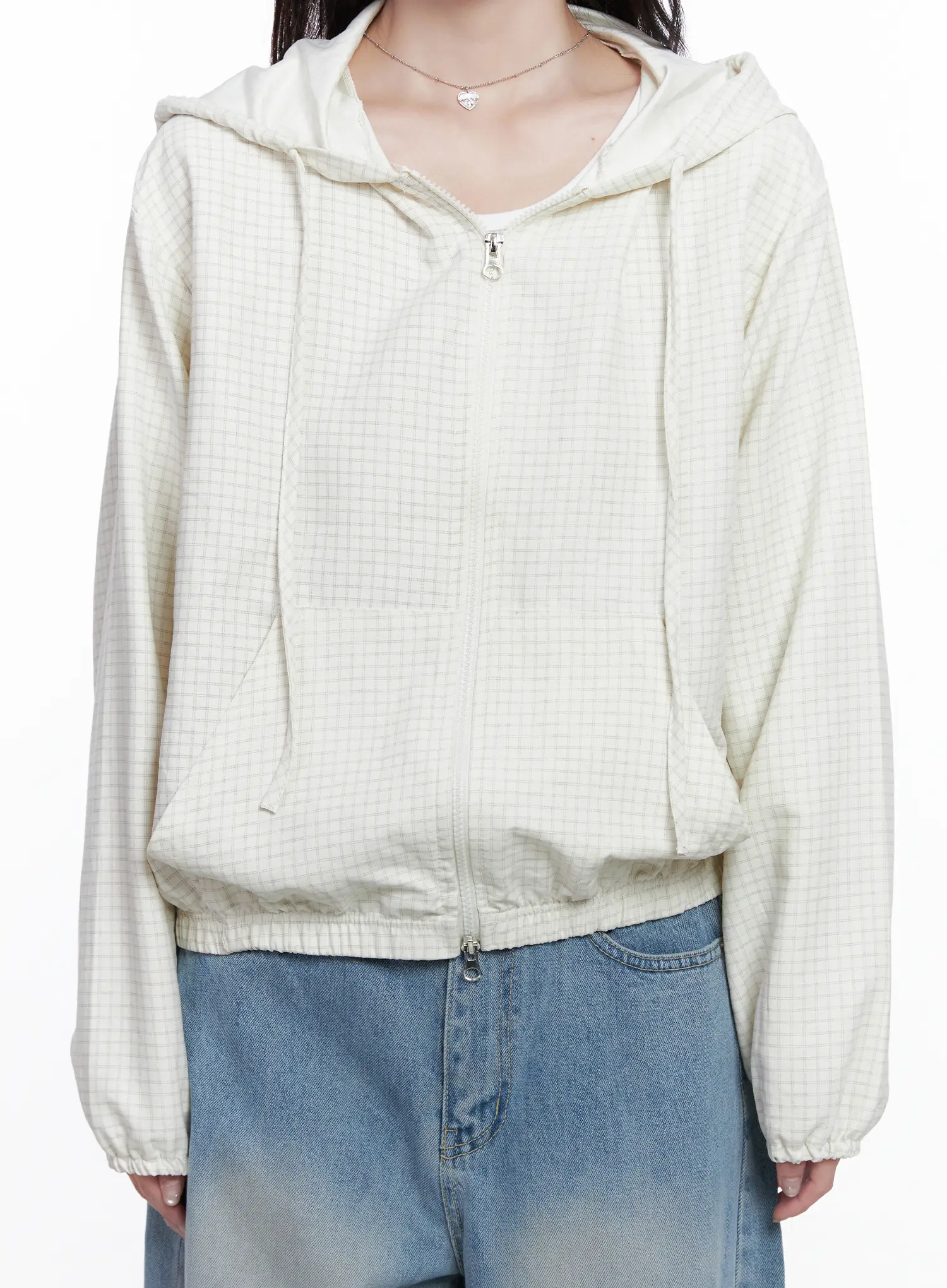 Minimalist Checkered Hoodie CS519 - Image 2