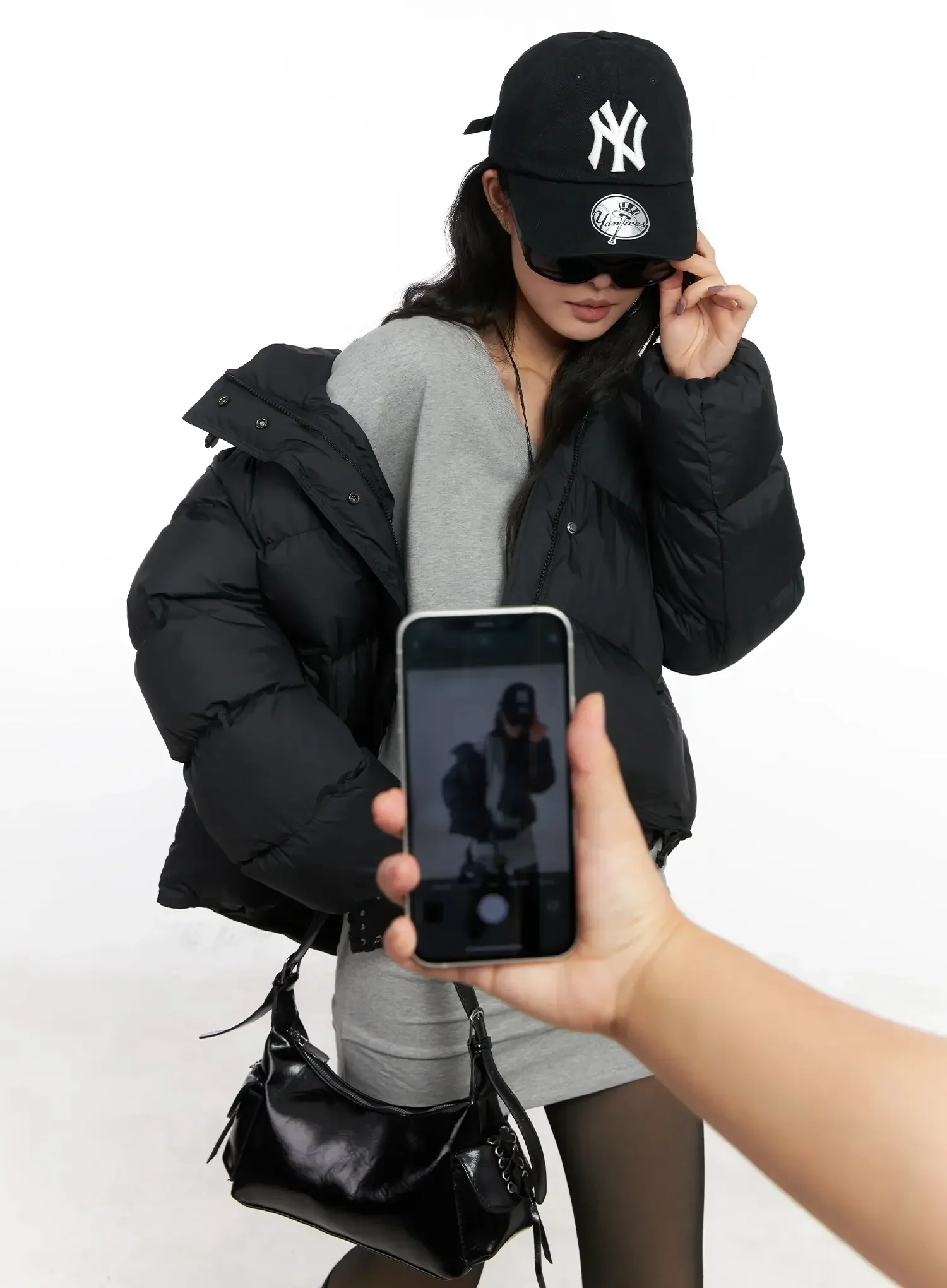 Modern Crop Puffer Jacket IN528 - Image 2