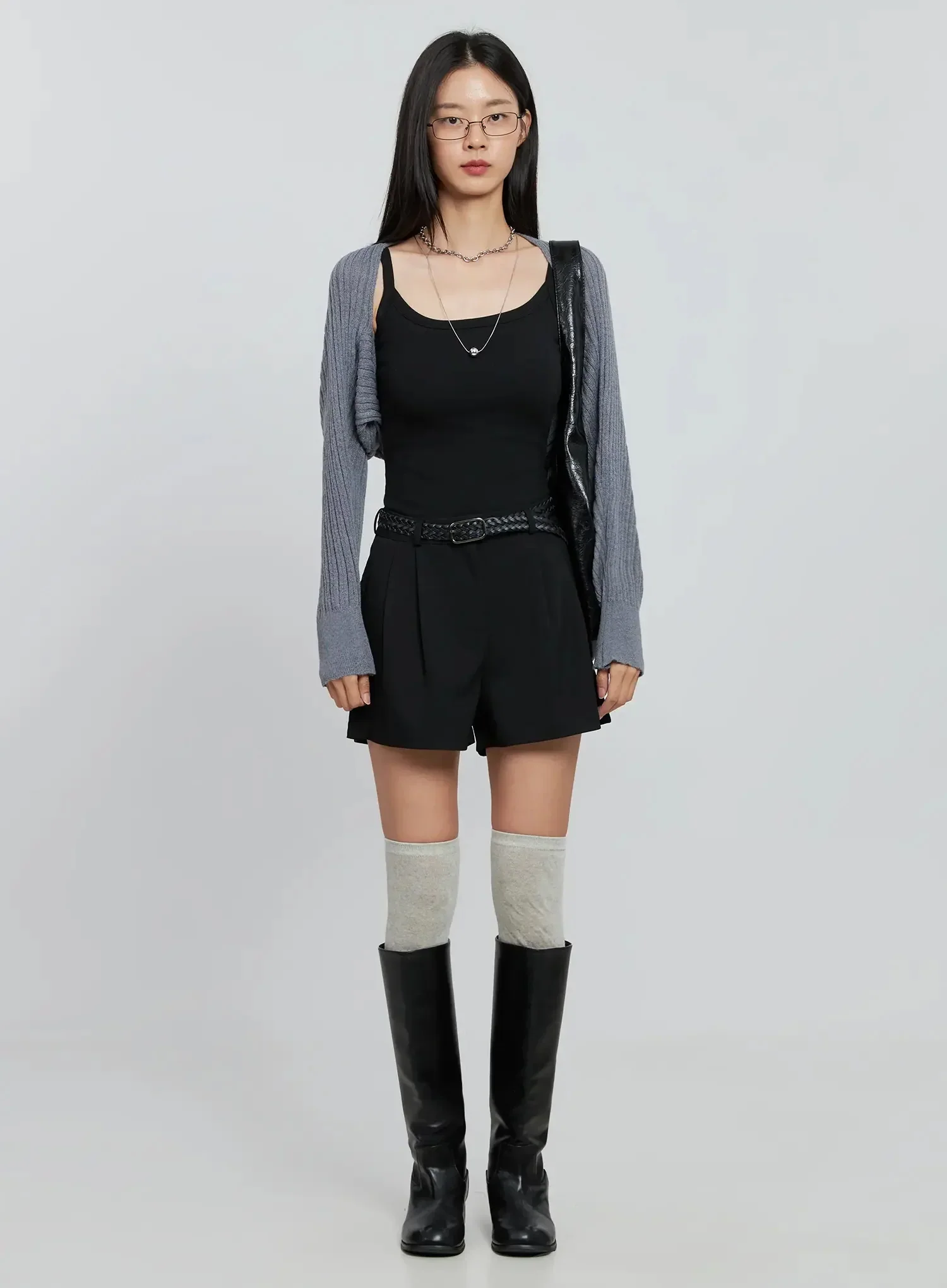 Modern Pintuck Tailored Shorts IN507 - Image 15