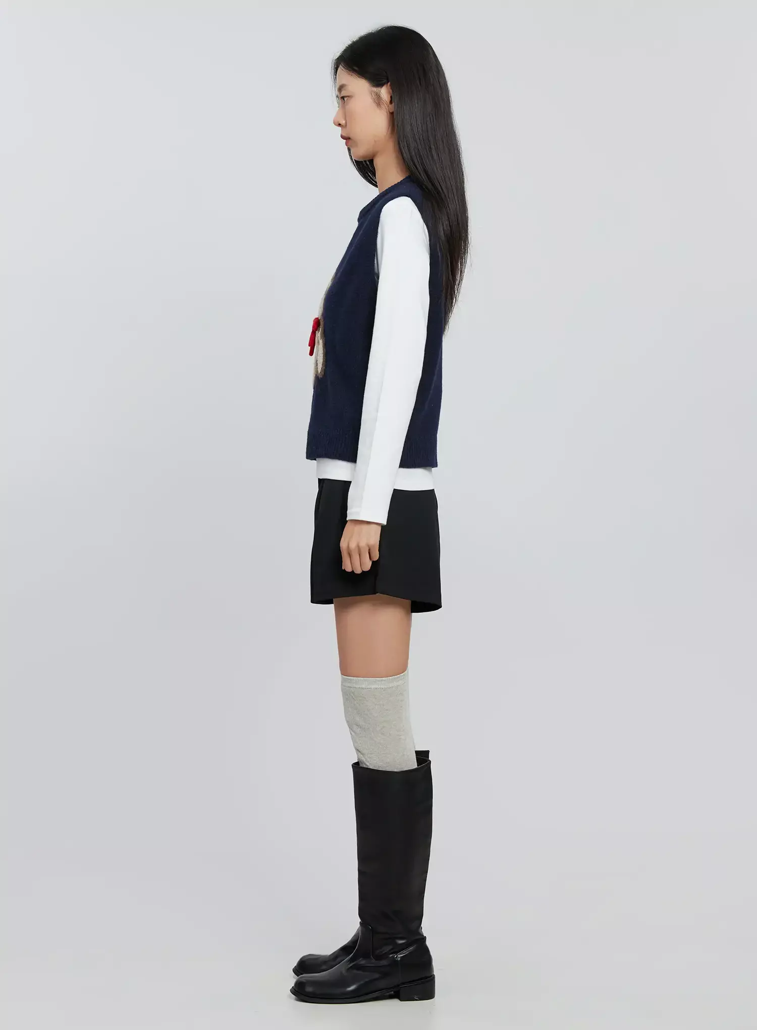 Modern Pintuck Tailored Shorts IN507 - Image 8