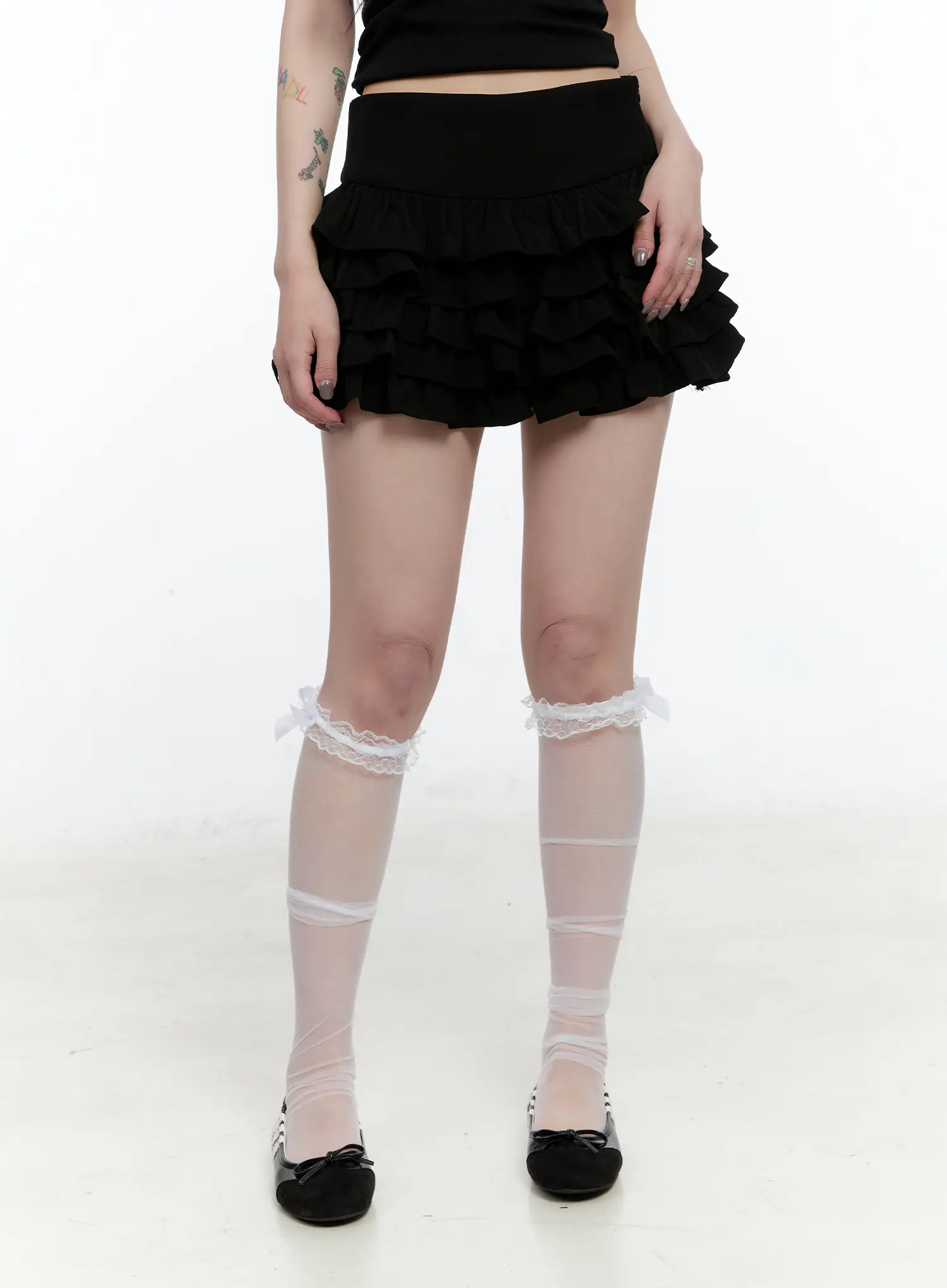 Multi-Layered Ruffle Mini Skirt CN517 - Image 2