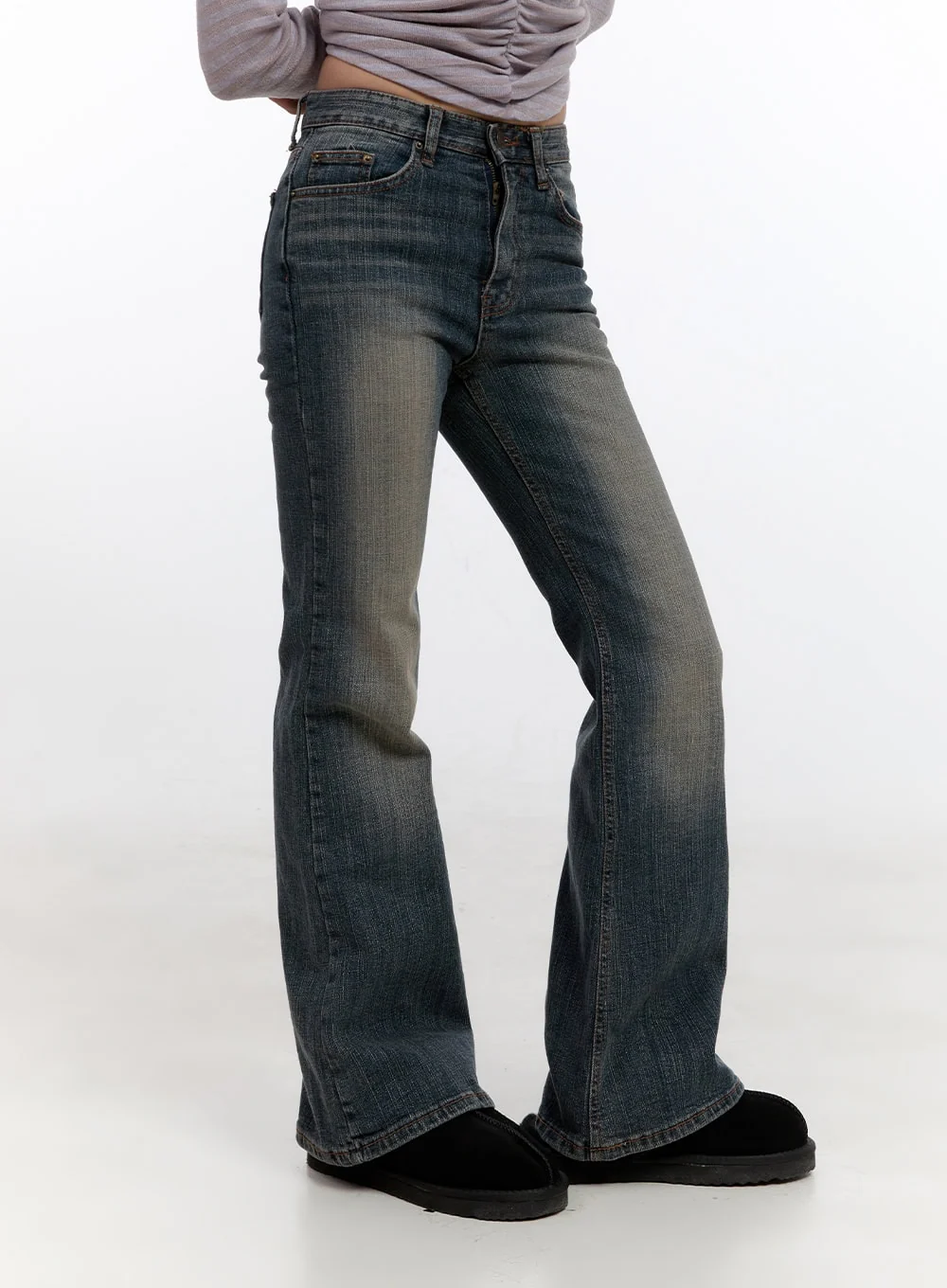 Nadine Cotton Slim Fit Flared Jeans CN425 - Image 3