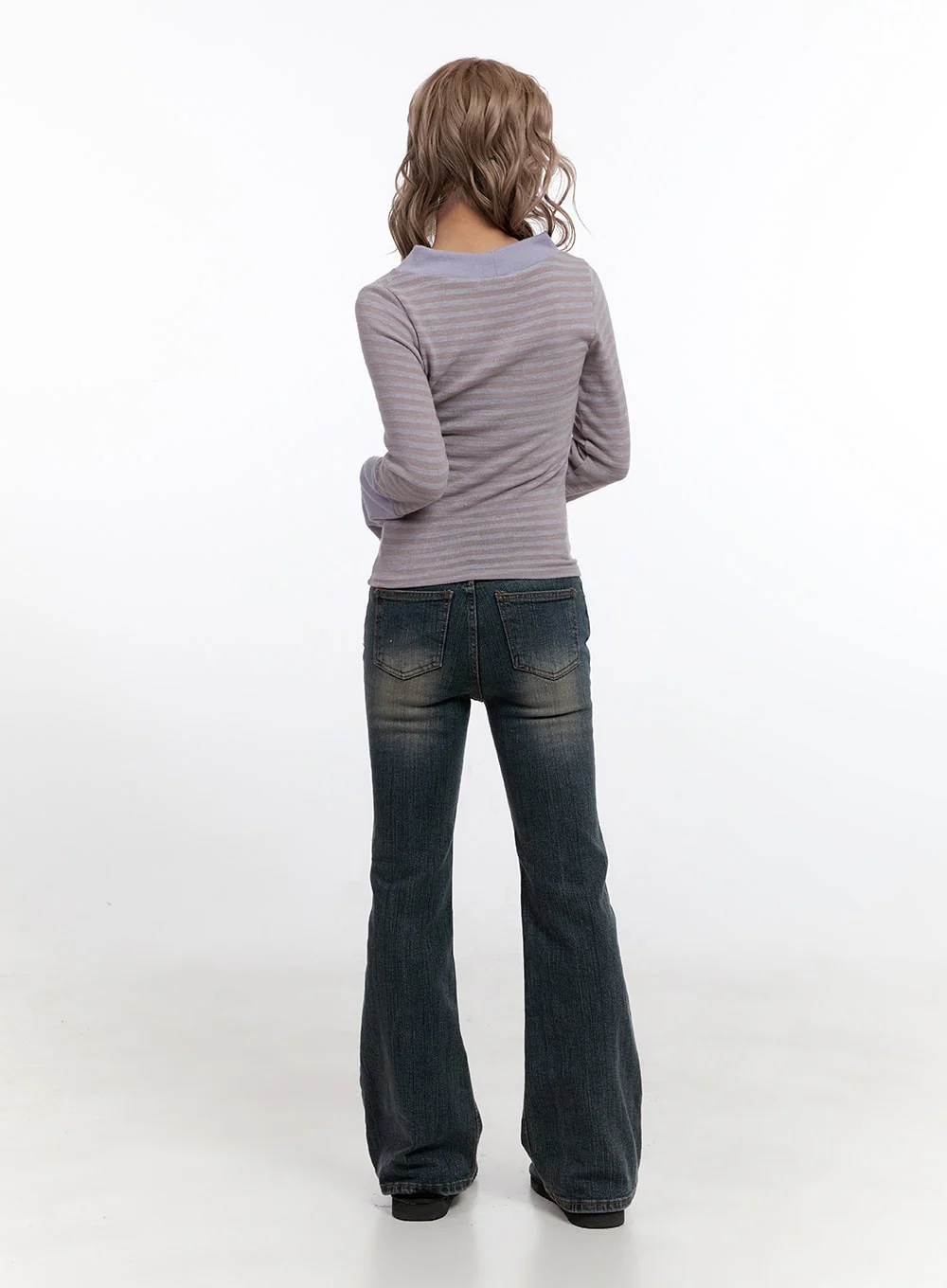 Nadine Cotton Slim Fit Flared Jeans CN425 - Image 6