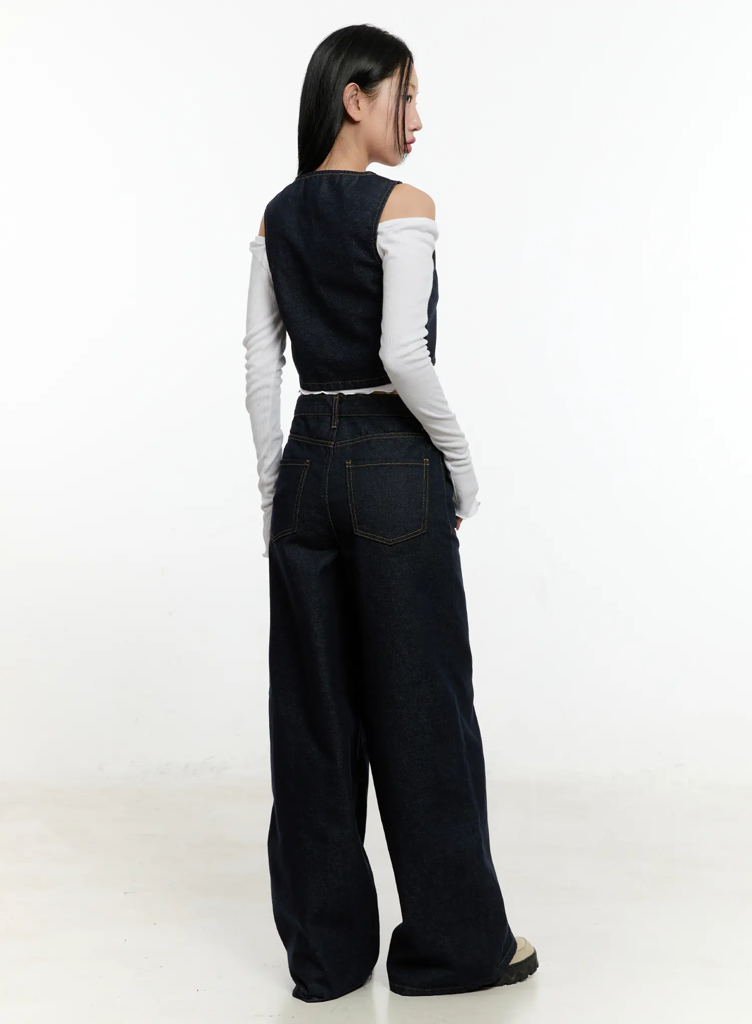 Nala Wide-Leg Bootcut Jeans CN506 - Image 4