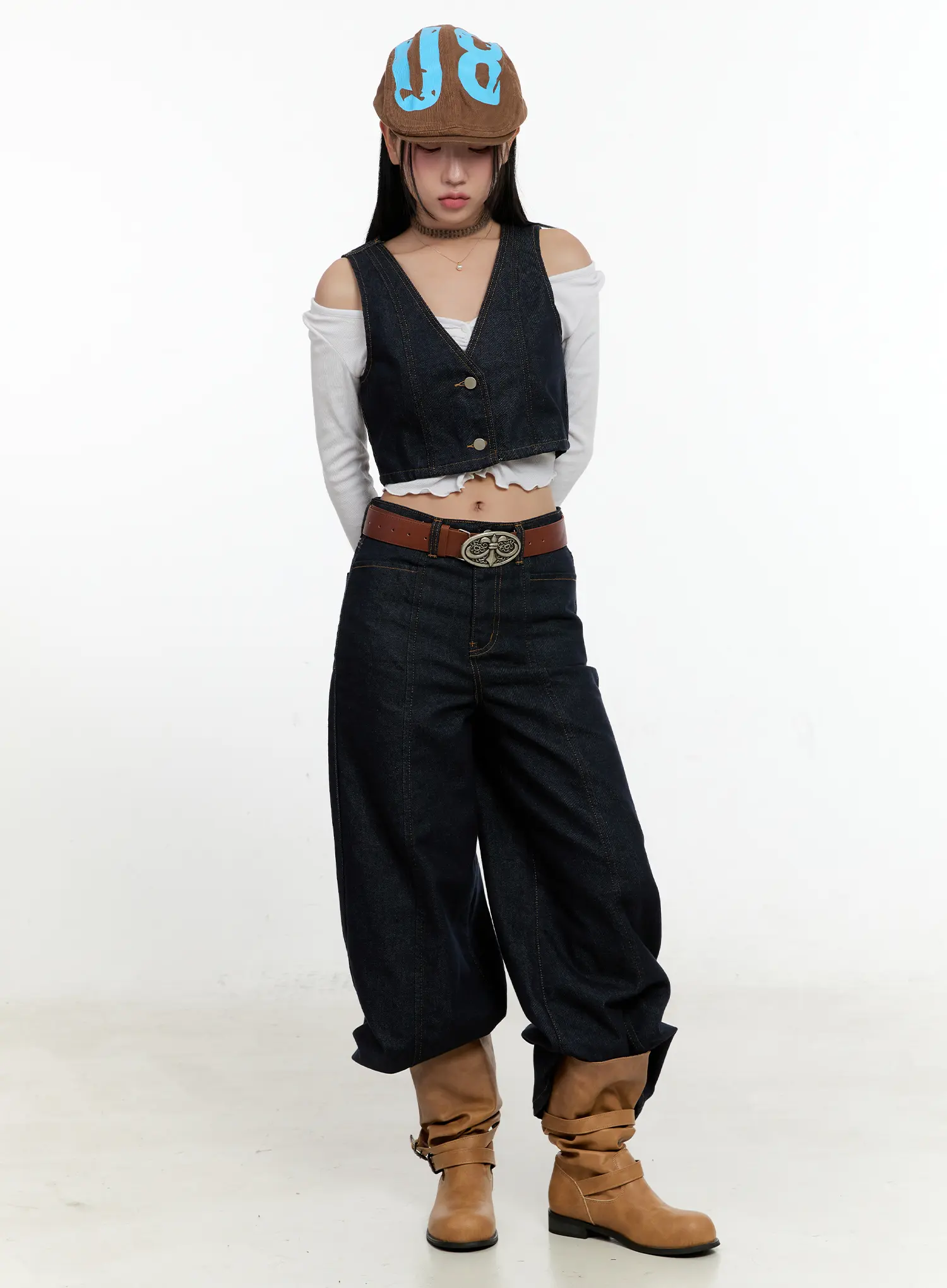 Nala Wide-Leg Bootcut Jeans CN506 - Image 7