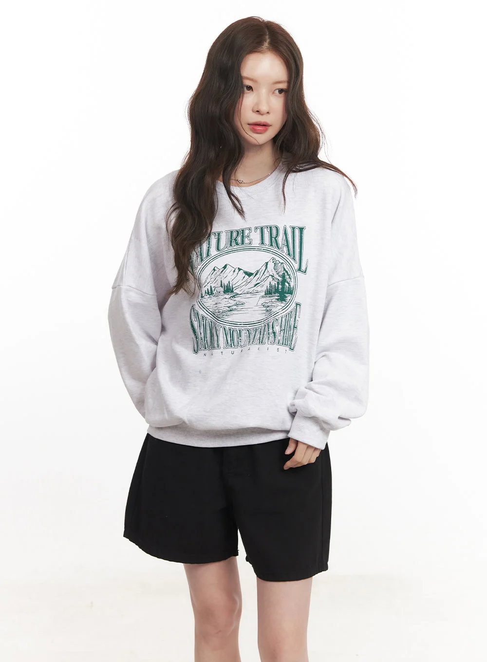 Nature Graphic Oversize Sweatshirt CA501 - Image 12