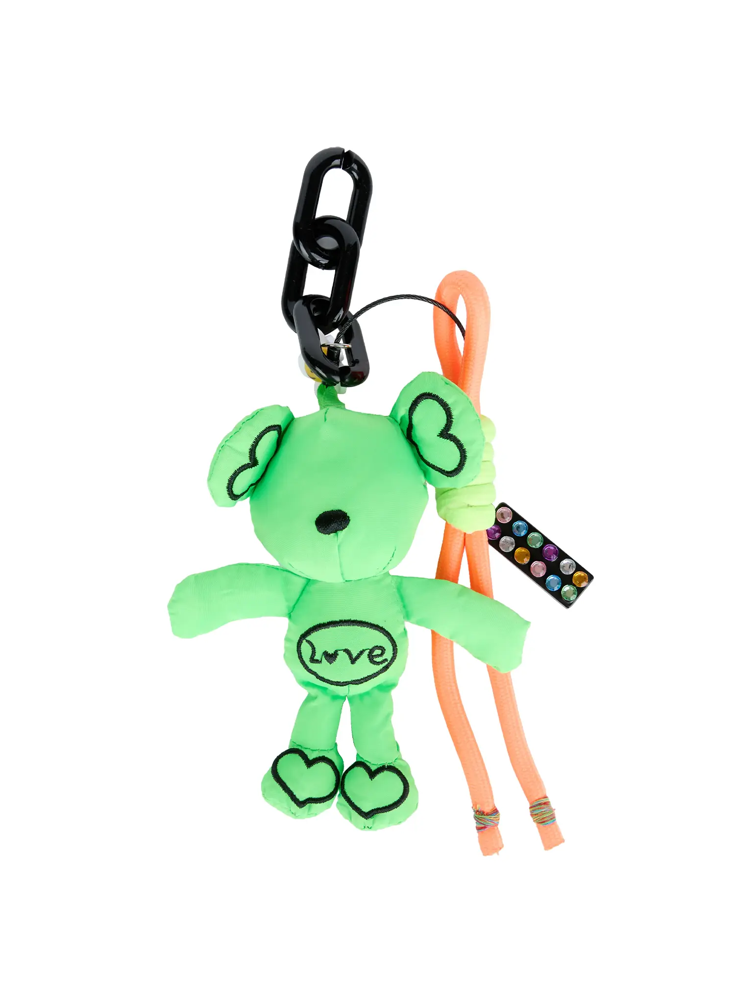 Neon Green Teddy Keychain IG512