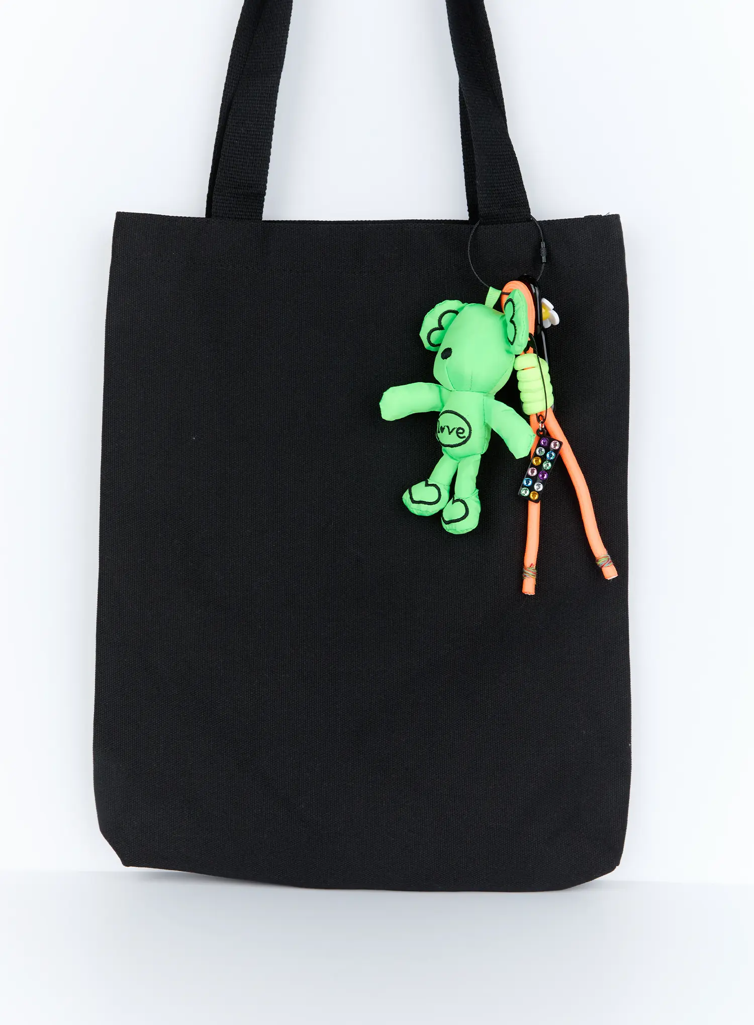 Neon Green Teddy Keychain IG512 - Image 3