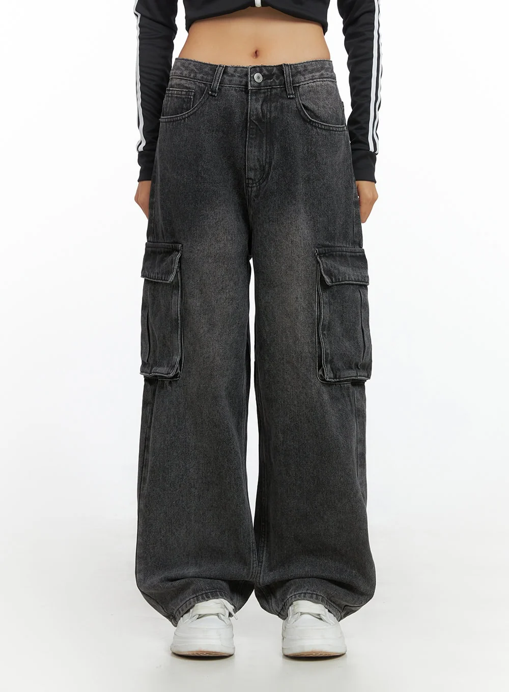 Neve Washed Cargo Denim Jeans IS427 - Image 4