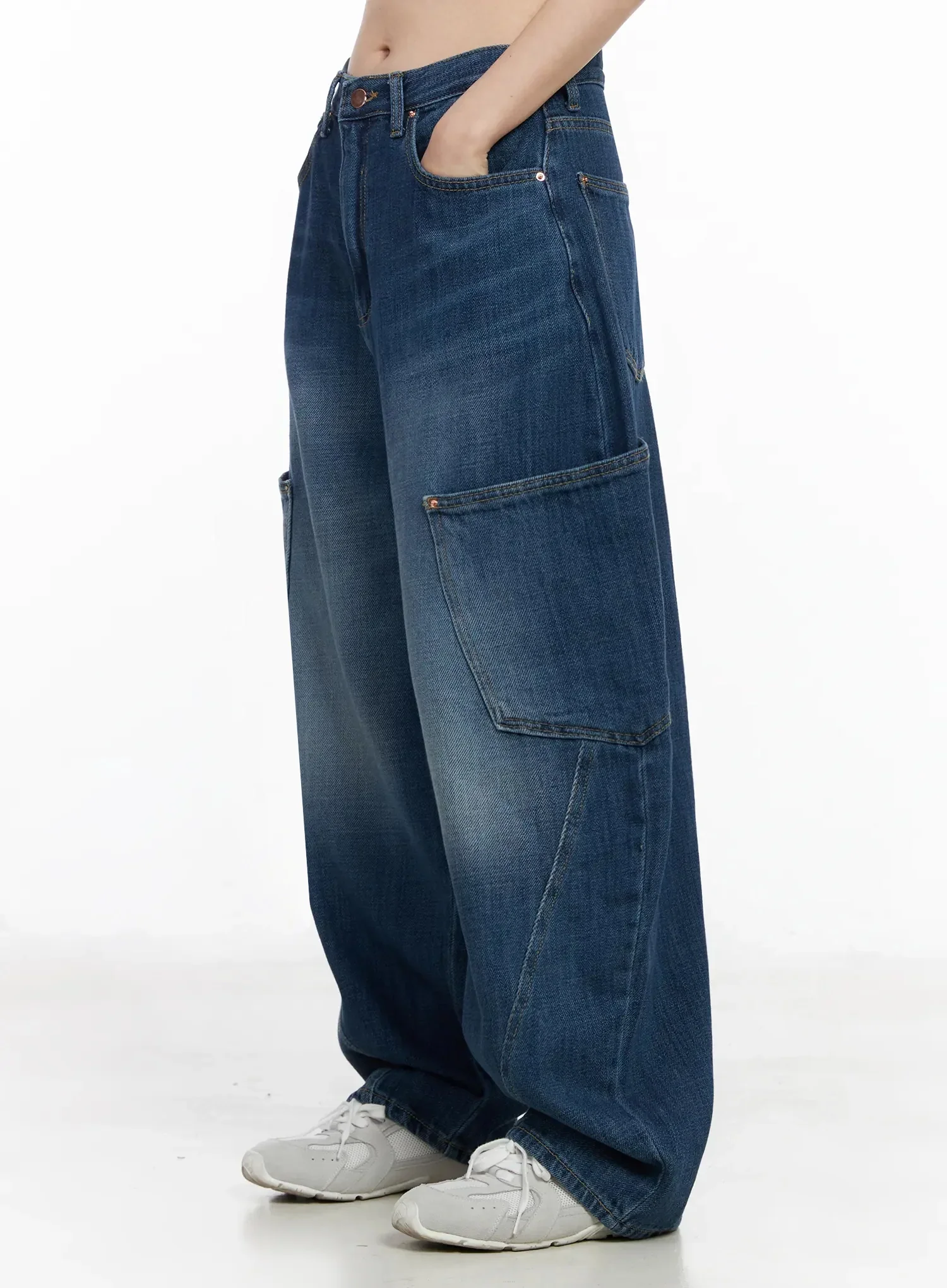 Nia Wide Leg Cargo Jeans IY511 - Image 11