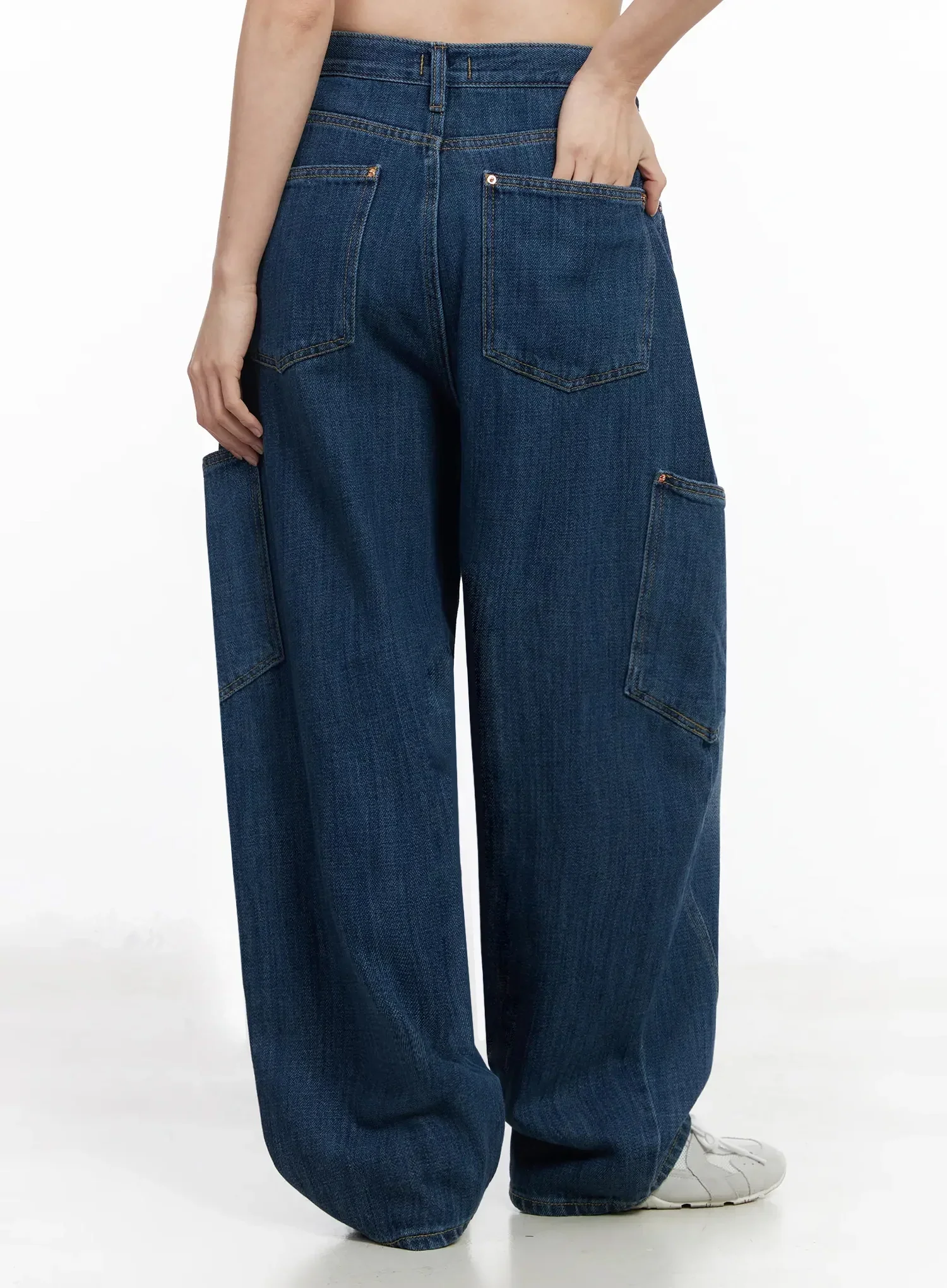 Nia Wide Leg Cargo Jeans IY511 - Image 12