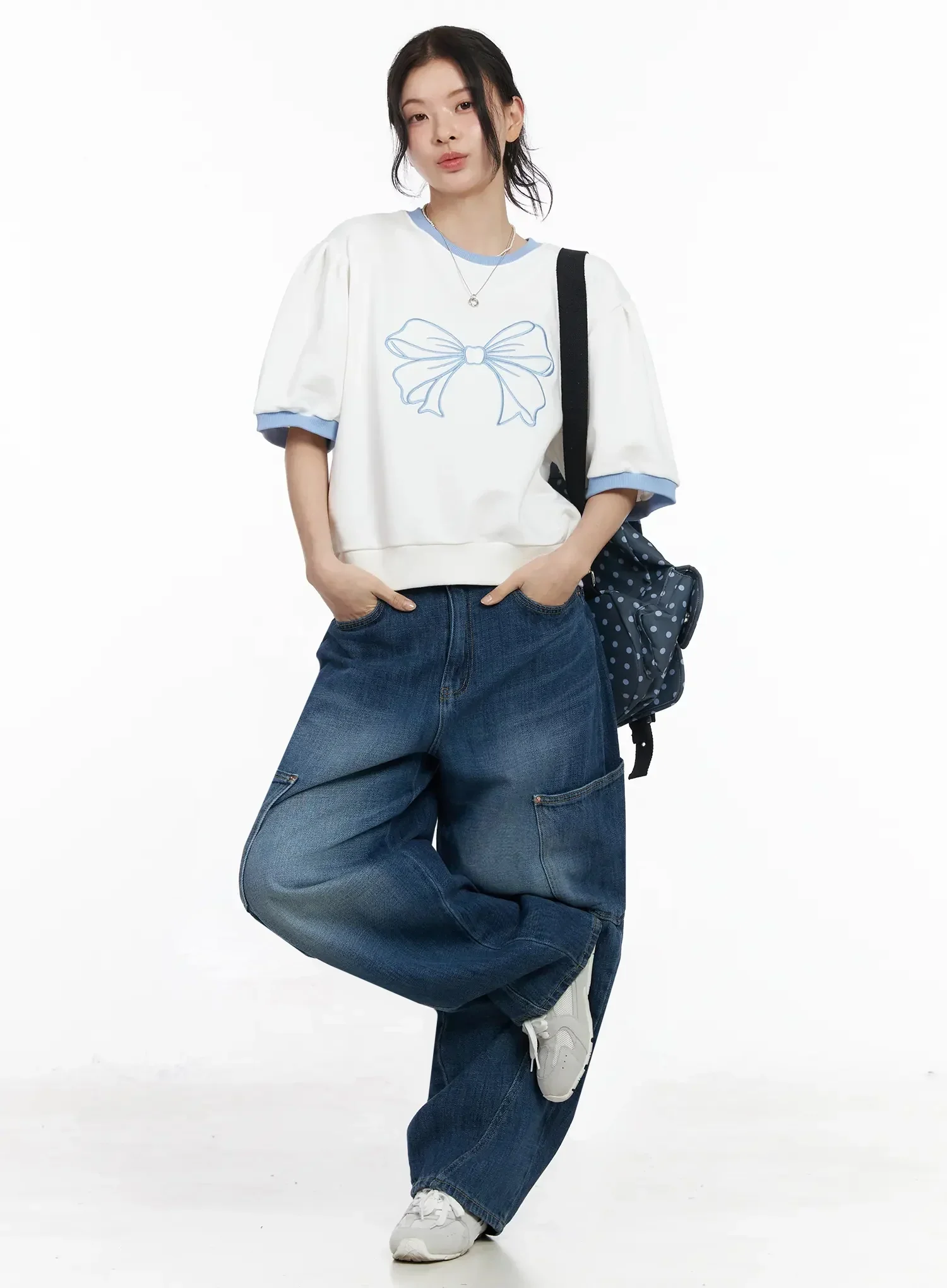 Nia Wide Leg Cargo Jeans IY511 - Image 14
