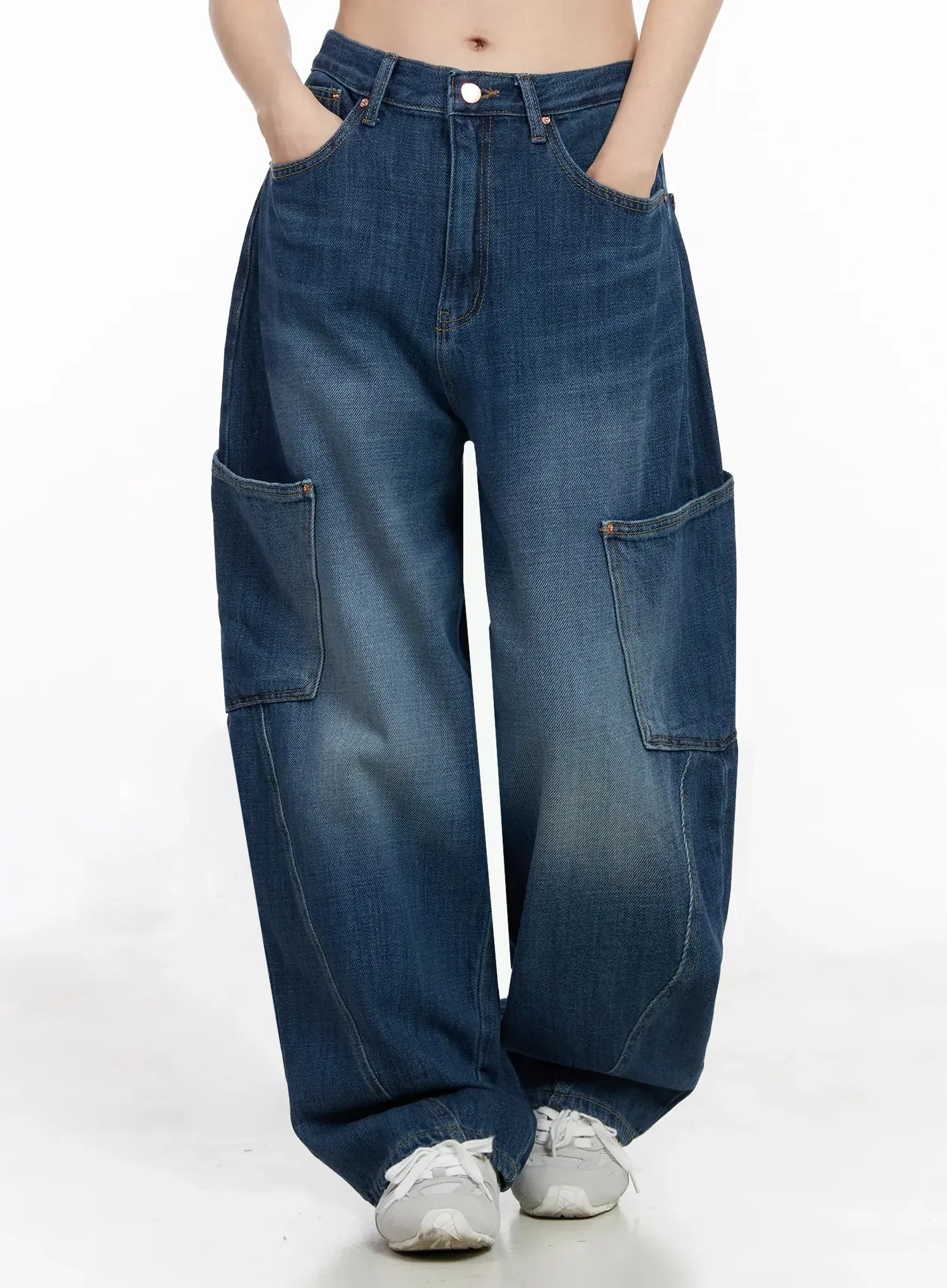 Nia Wide Leg Cargo Jeans IY511 - Image 5
