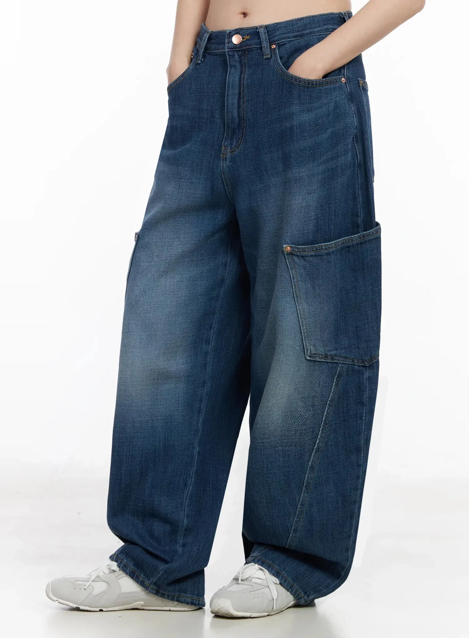 Nia Wide Leg Cargo Jeans IY511 - Image 6