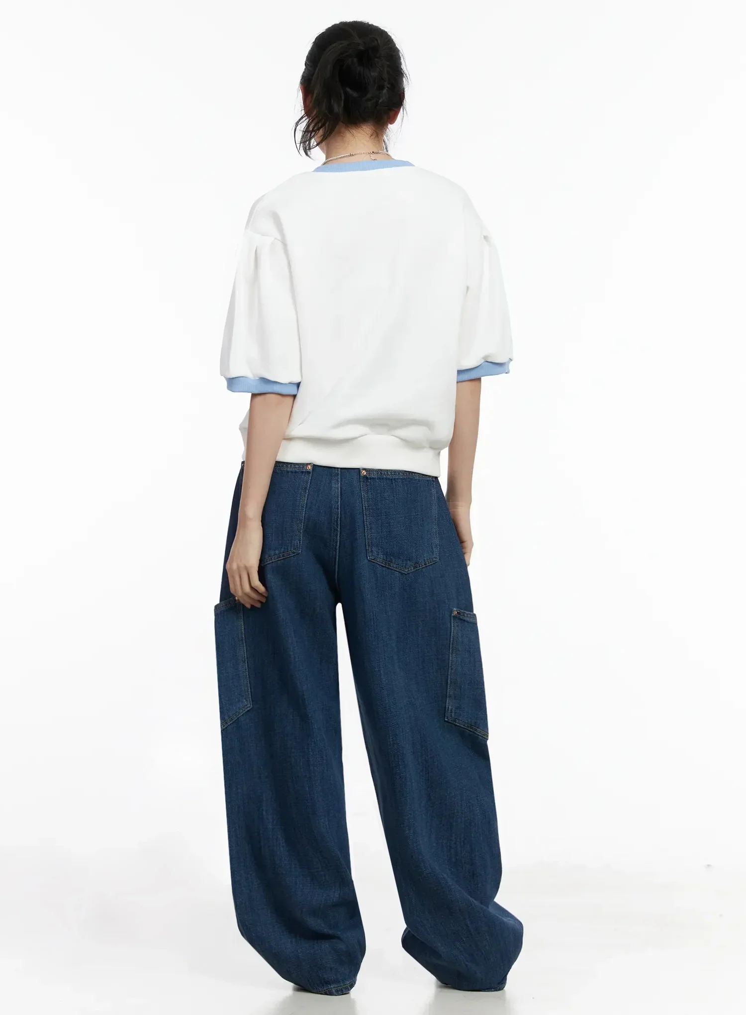 Nia Wide Leg Cargo Jeans IY511 - Image 9