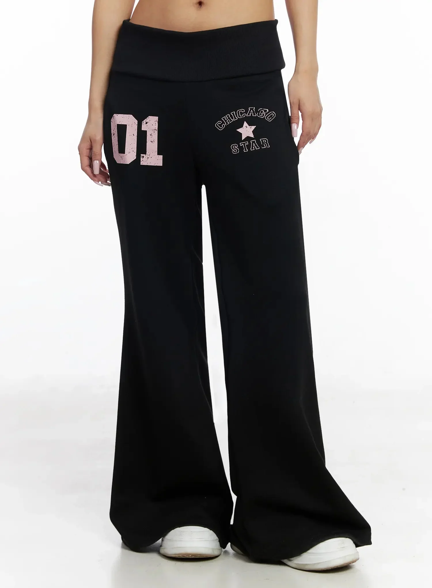 Number Graphic Flare Sweatpants IY504 - Image 9