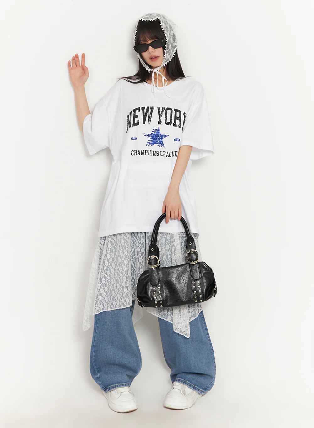 NY Graphic Oversize T-Shirt IY502 - Image 14