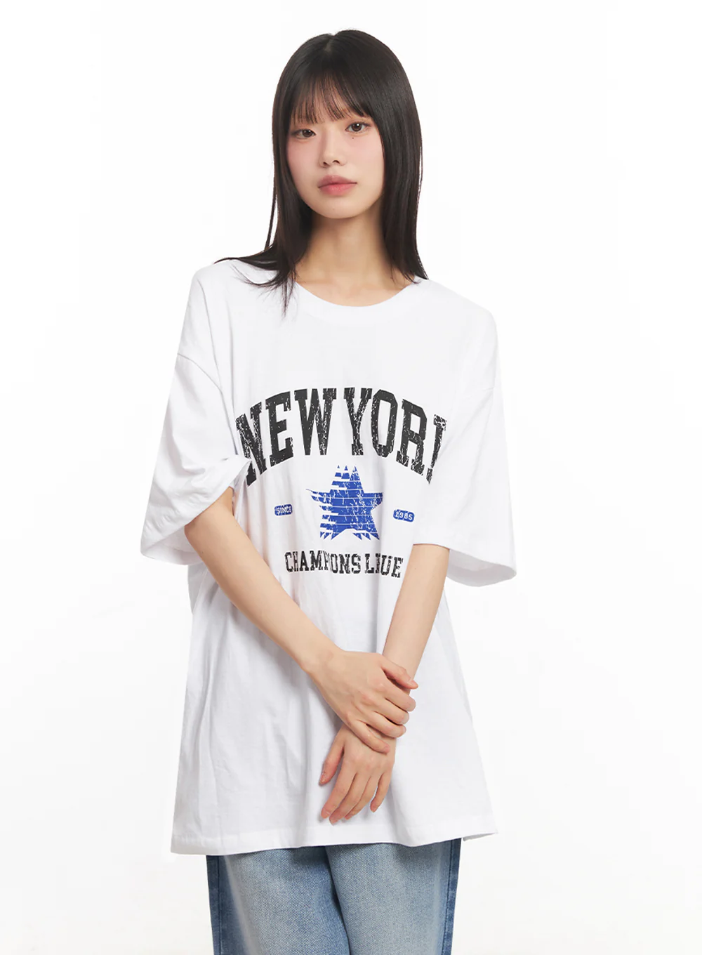 NY Graphic Oversize T-Shirt IY502 - Image 15