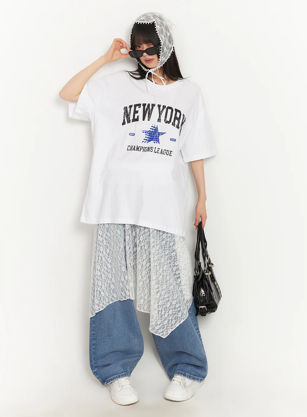 NY Graphic Oversize T-Shirt IY502 - Image 2