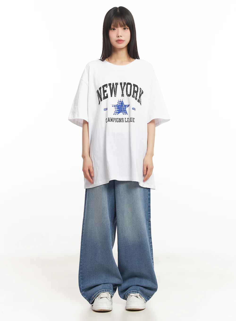 NY Graphic Oversize T-Shirt IY502 - Image 4