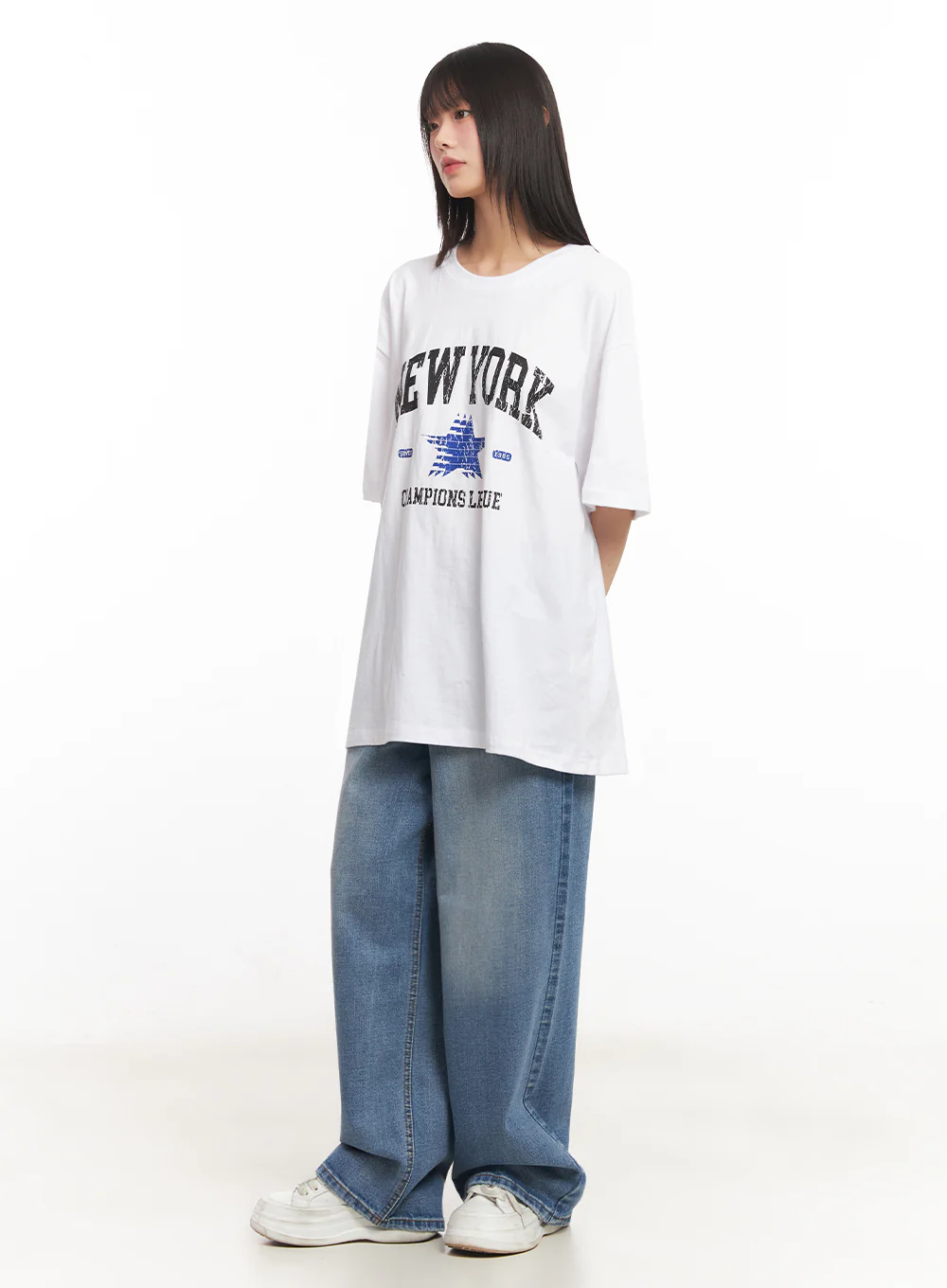 NY Graphic Oversize T-Shirt IY502 - Image 5