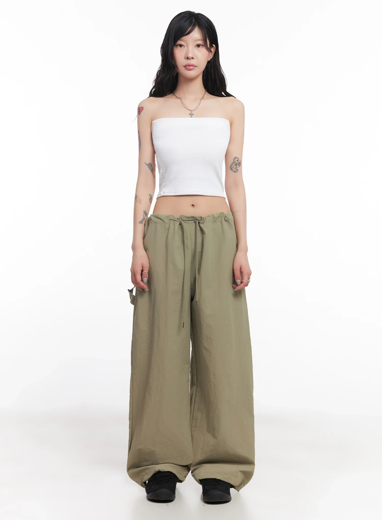 Nylon Cargo Relaxed-Fit Pants IC503 - Image 5
