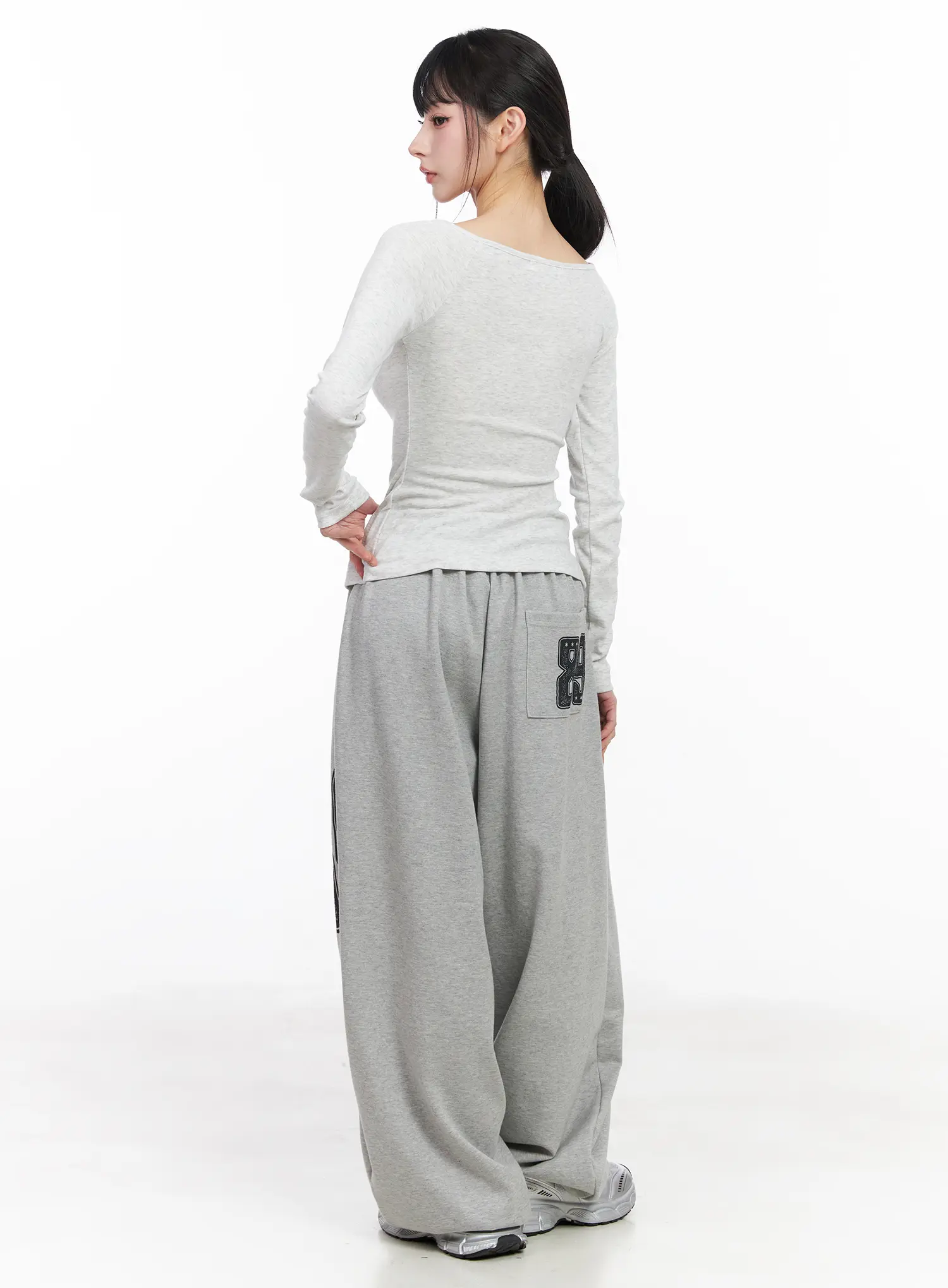 Off-Shoulder Button-Up Long Sleeve Top CF518 - Image 5