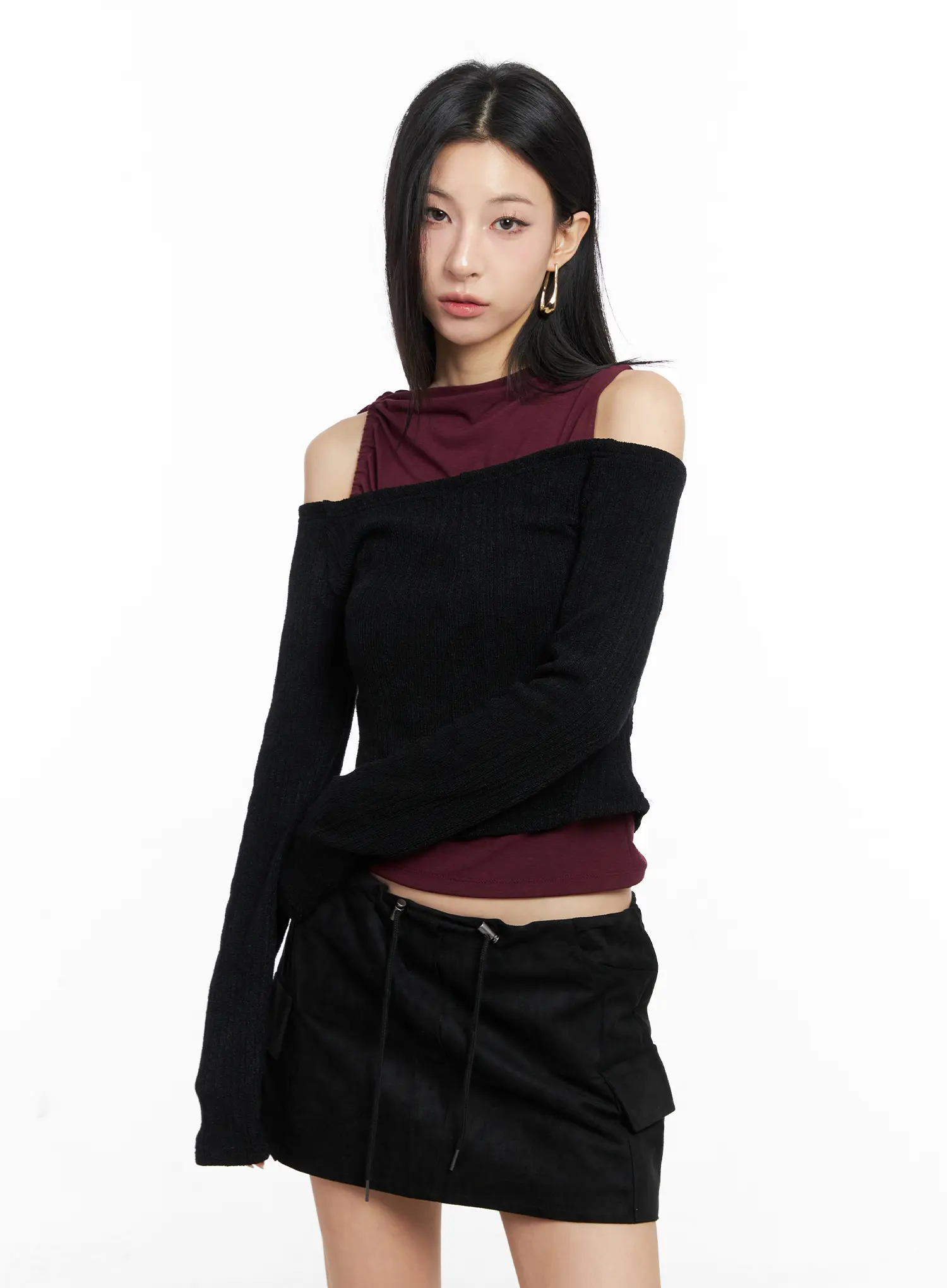 Off-Shoulder Crop Top CC1109 - Image 2