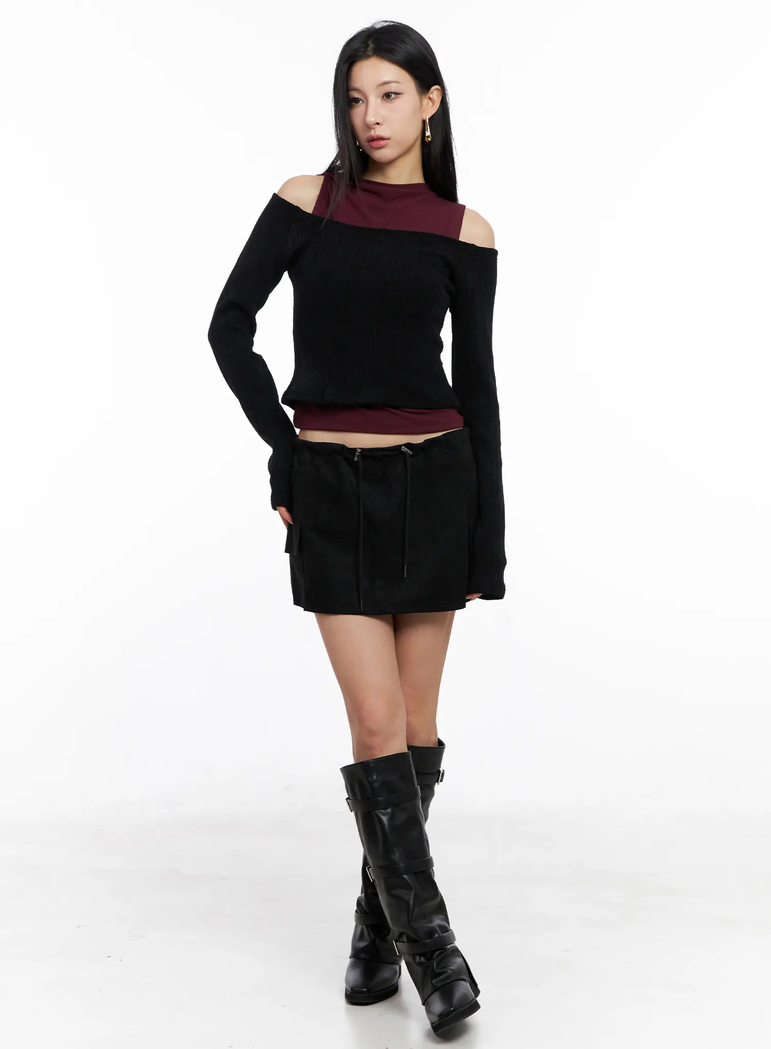 Off-Shoulder Crop Top CC1109 - Image 3