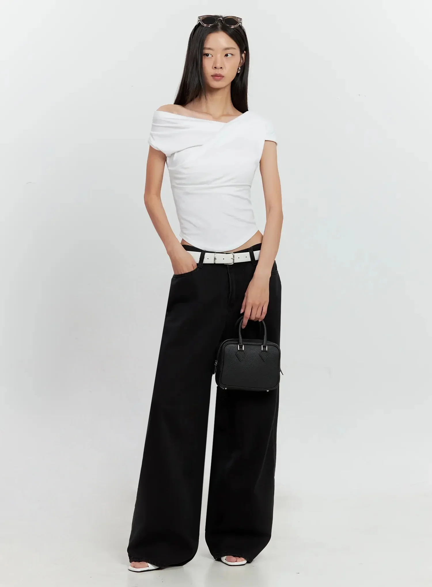 Off-Shoulder Draped Top IL528