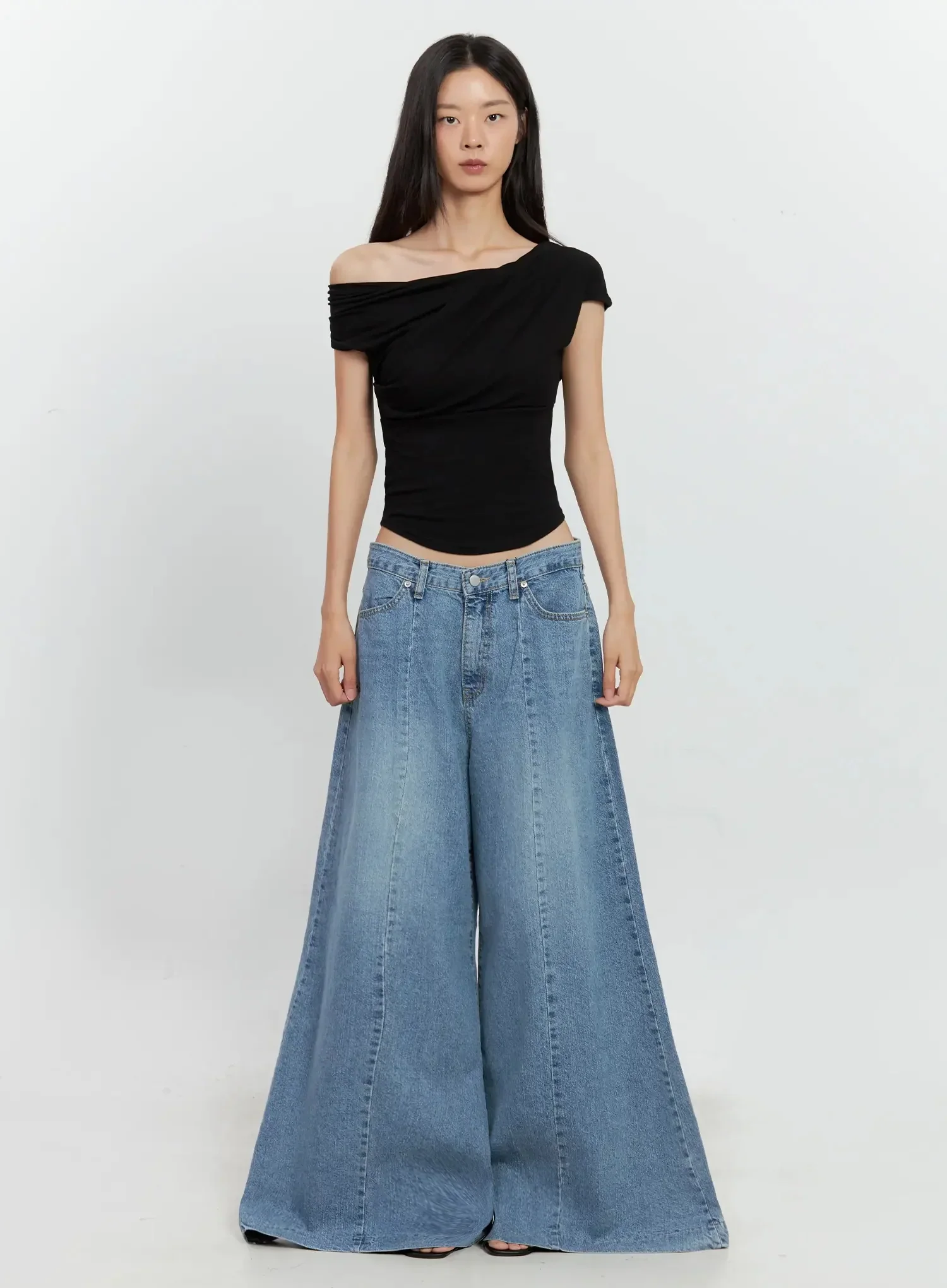 Off-Shoulder Draped Top IL528 - Image 27