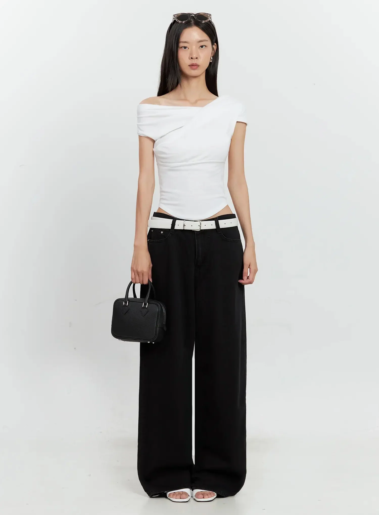 Off-Shoulder Draped Top IL528 - Image 31