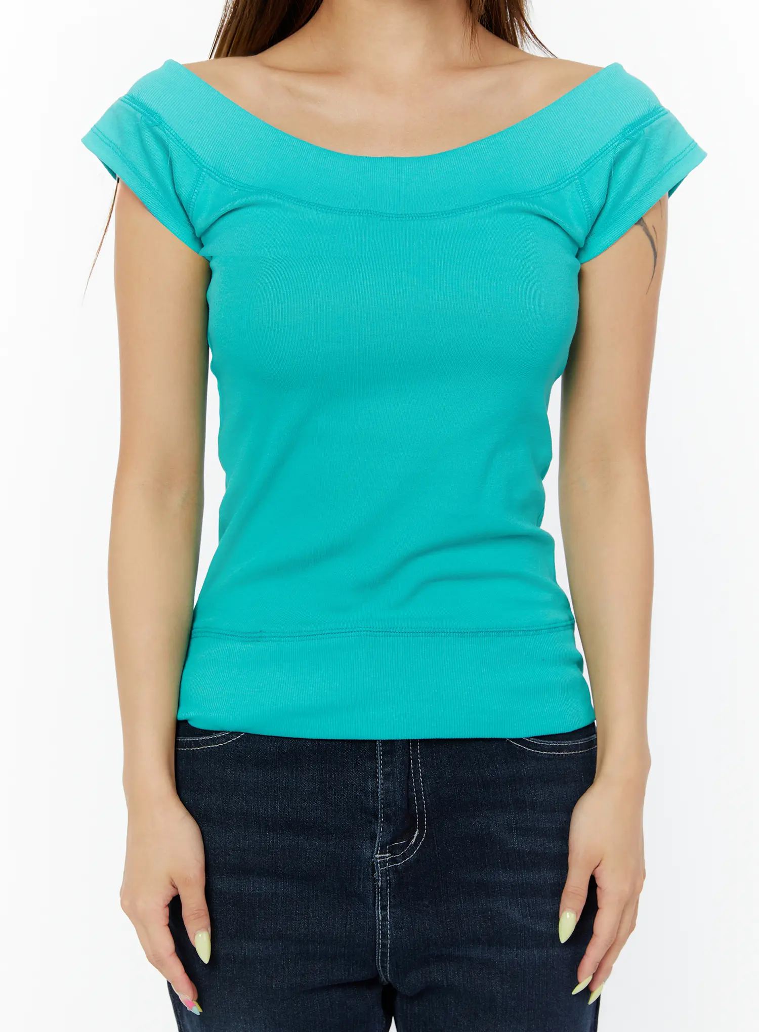 Off-Shoulder Half Sleeve Top CY520 - Image 4
