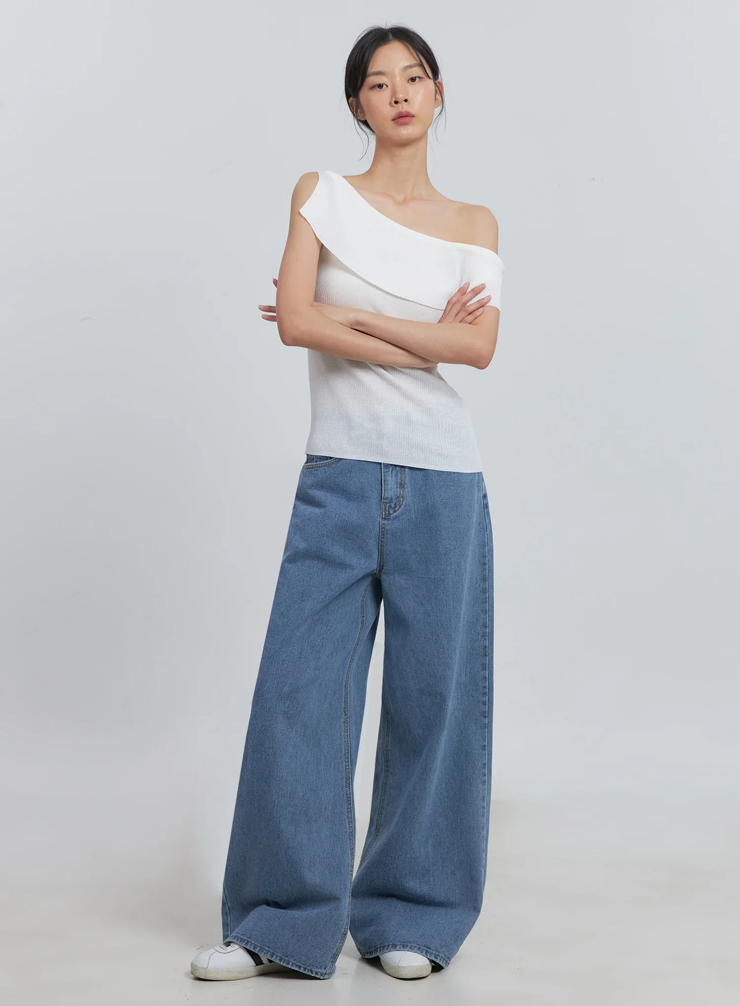 Off-Shoulder Linen Blouse IU512 - Image 19