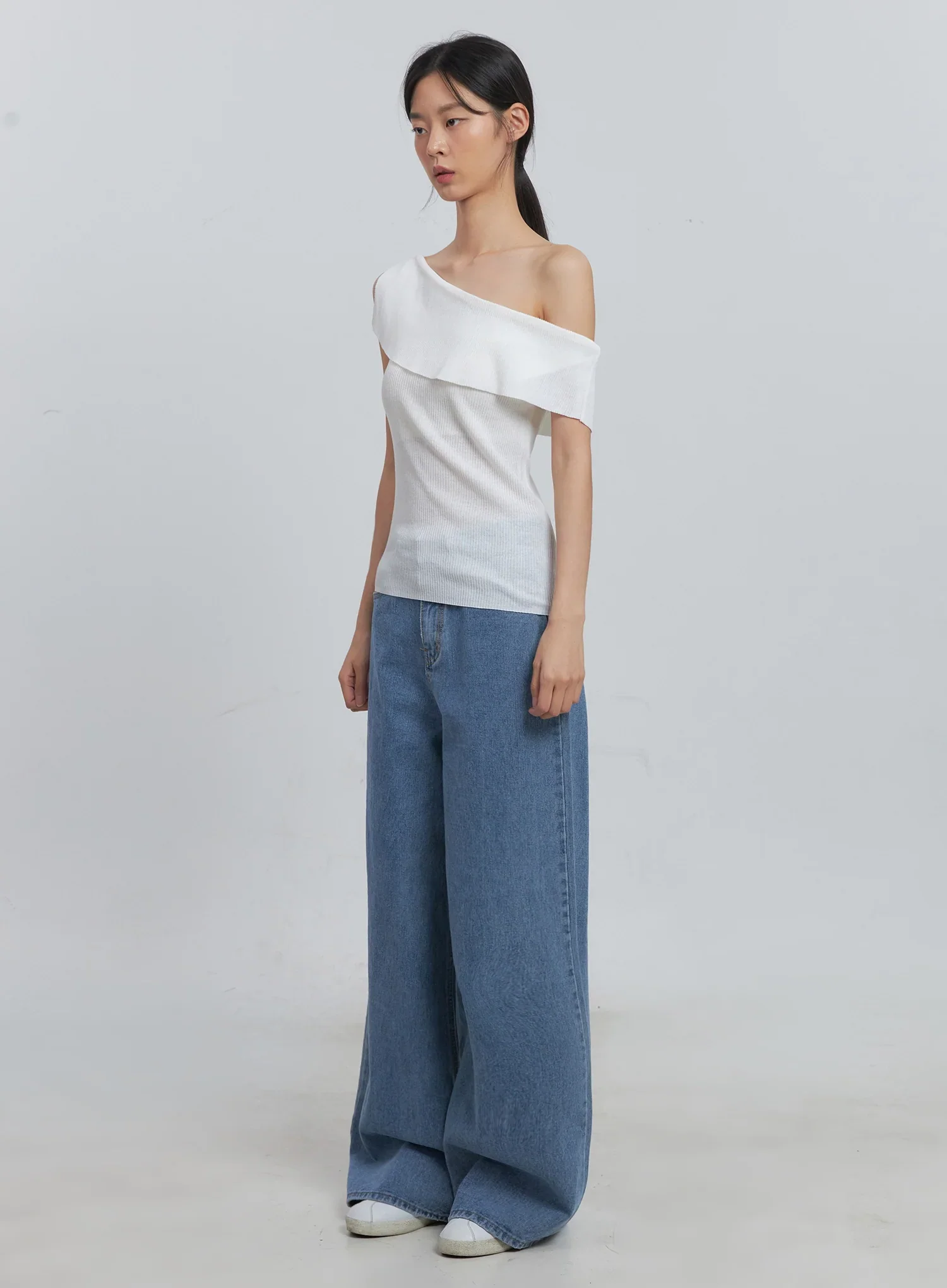 Off-Shoulder Linen Blouse IU512 - Image 23