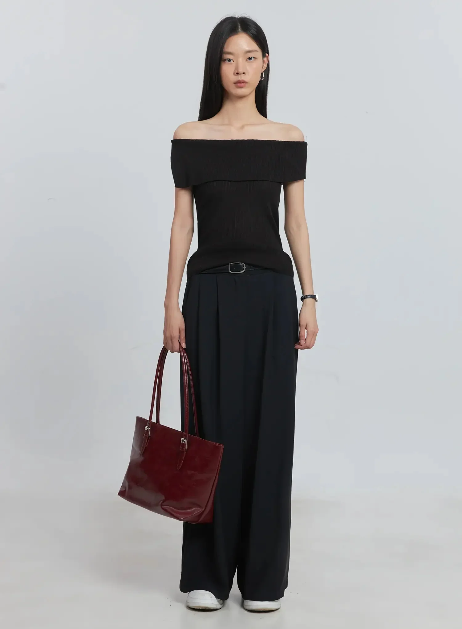 Off-Shoulder Linen Blouse IU512 - Image 36