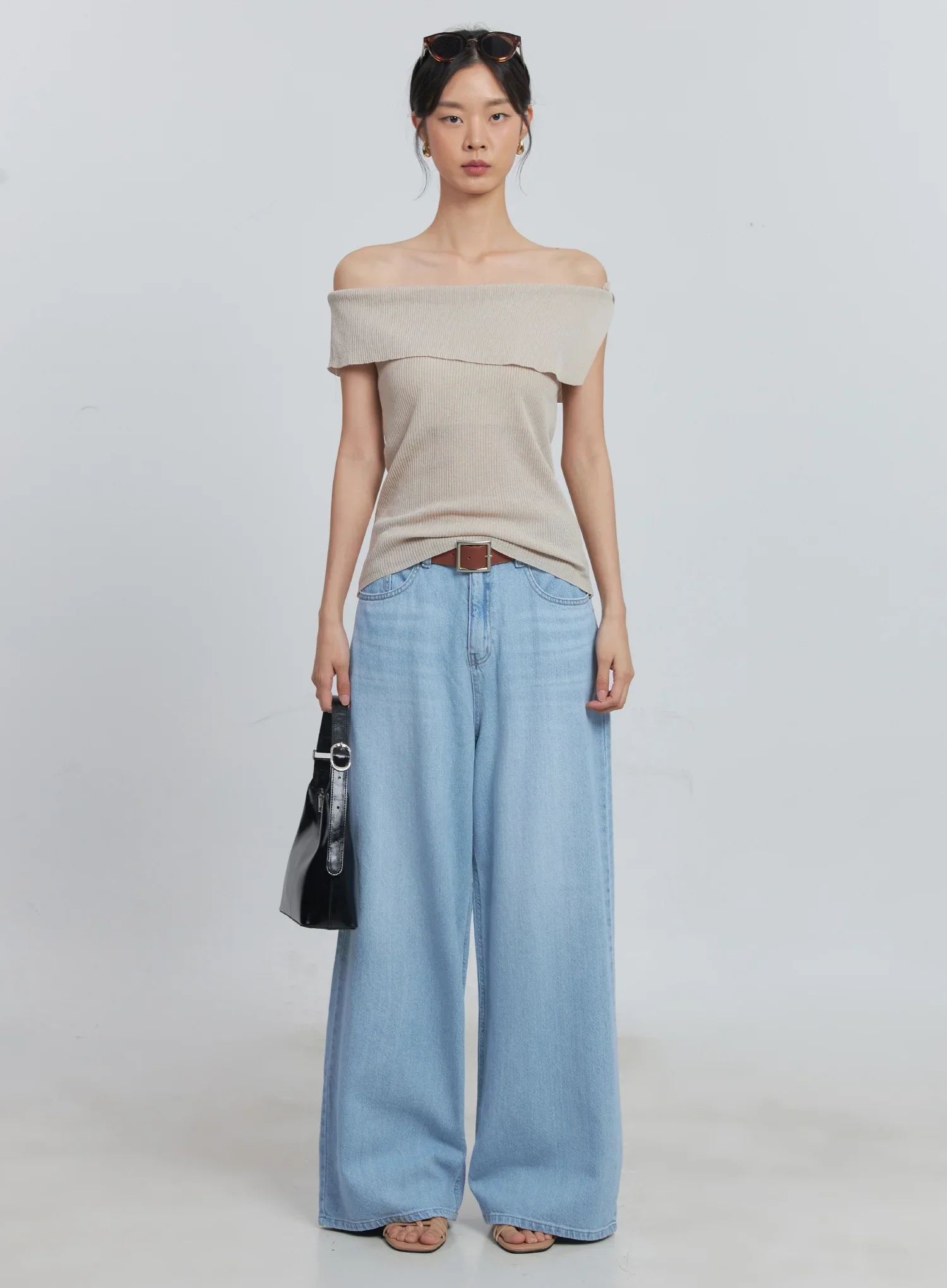 Off-Shoulder Linen Blouse IU512 - Image 38