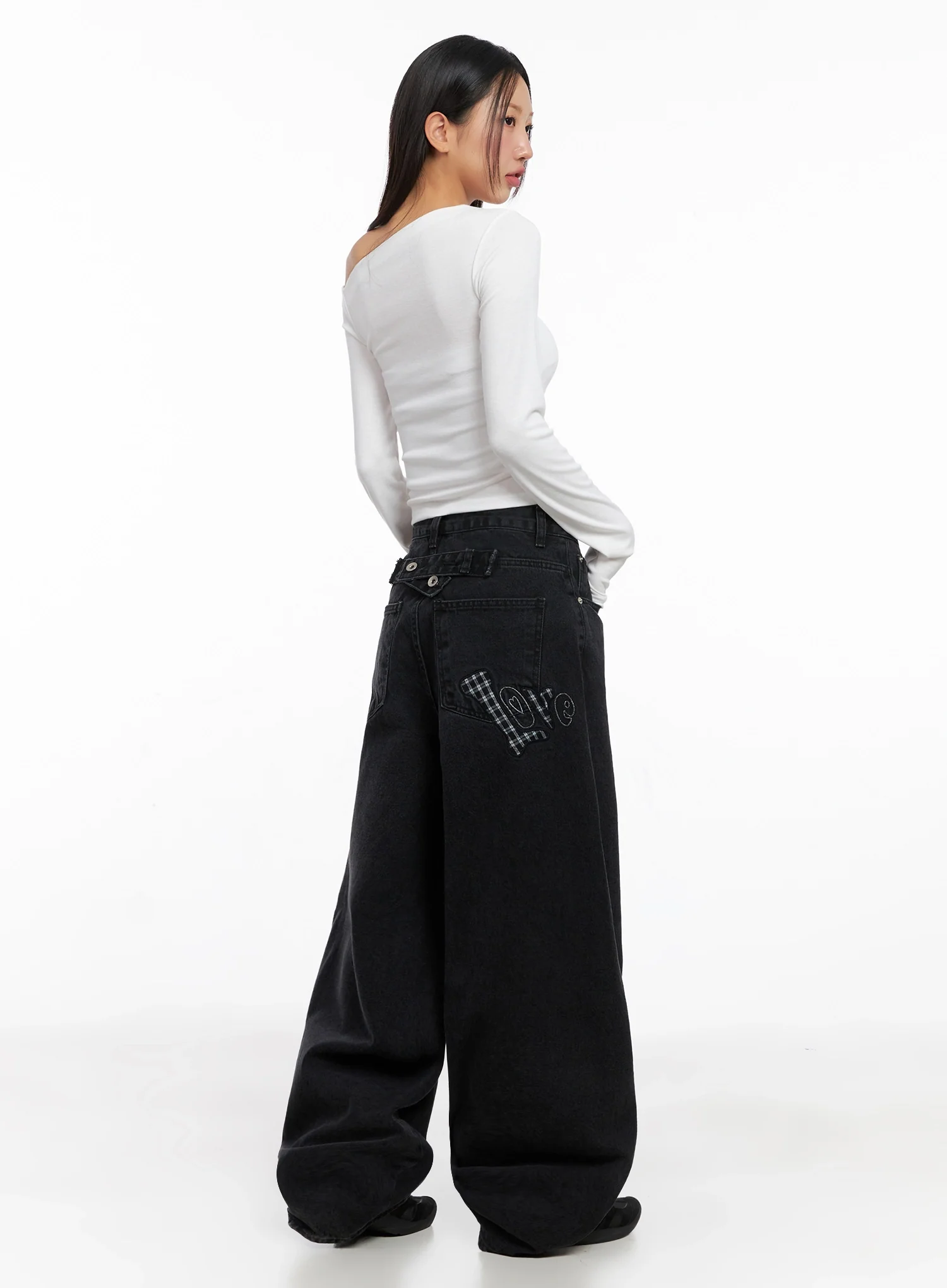 Off-Shoulder Long Sleeve Tee IG528 - Image 8
