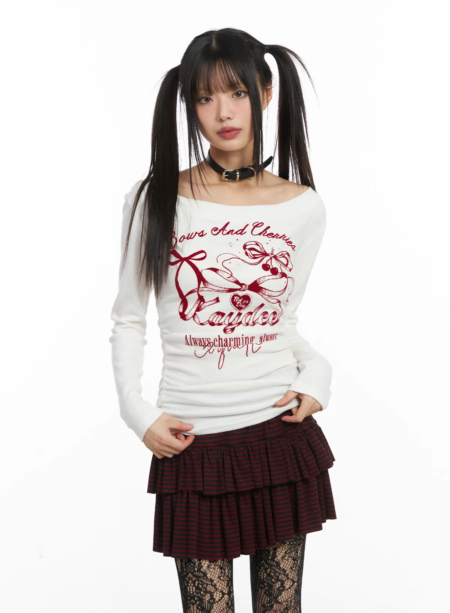 Off-Shoulder Long Sleeve Top CD519 - Image 12