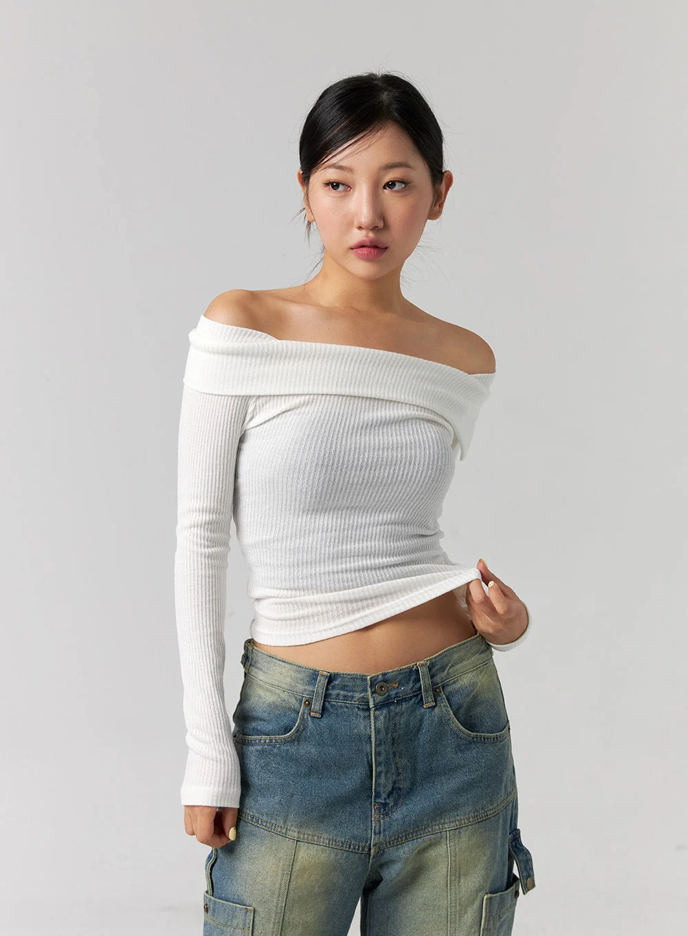 Off-Shoulder Long Sleeve Top CG329 - Image 7