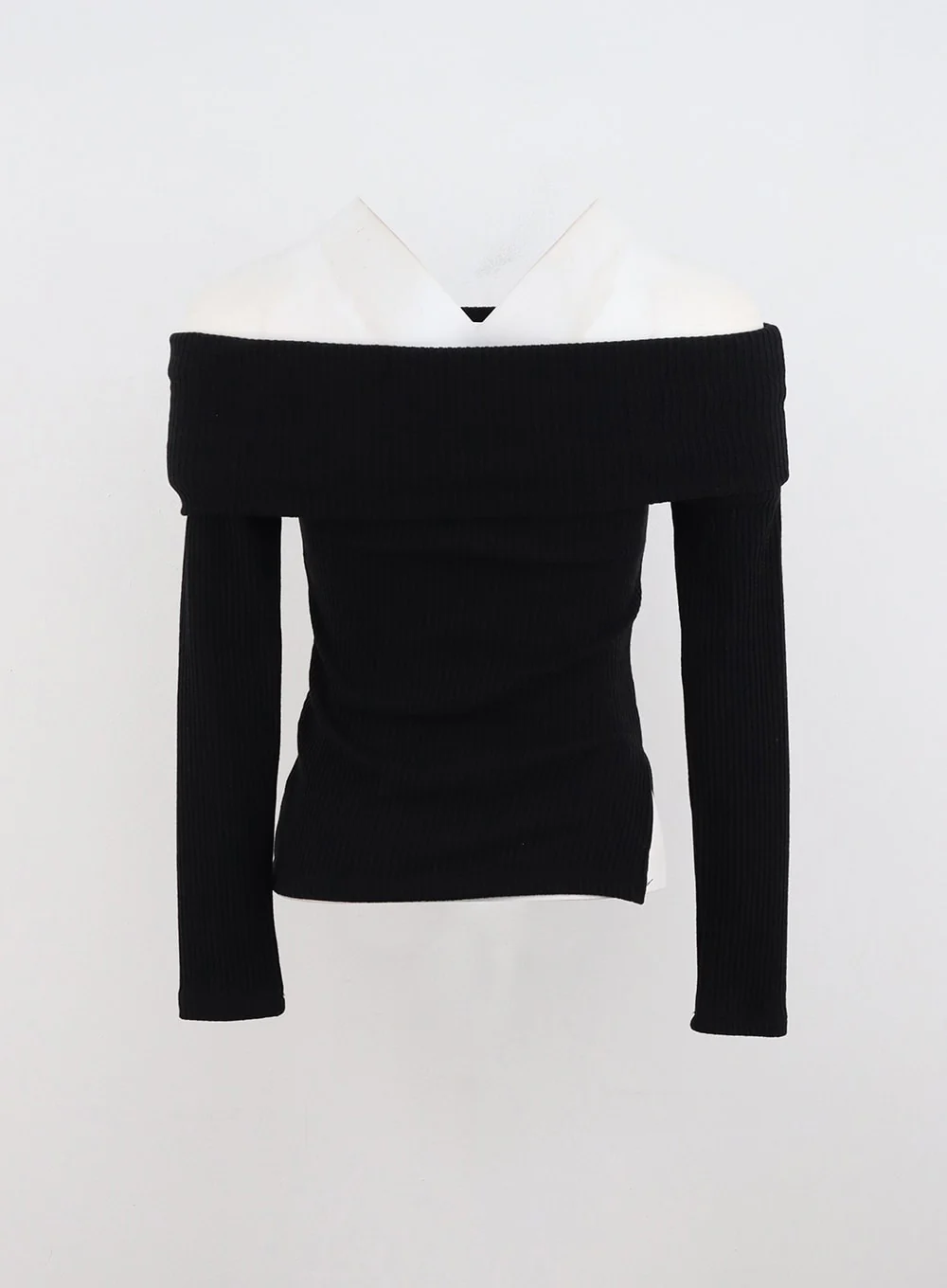 Off-Shoulder Slim Fit Knit Top CN317 - Image 11