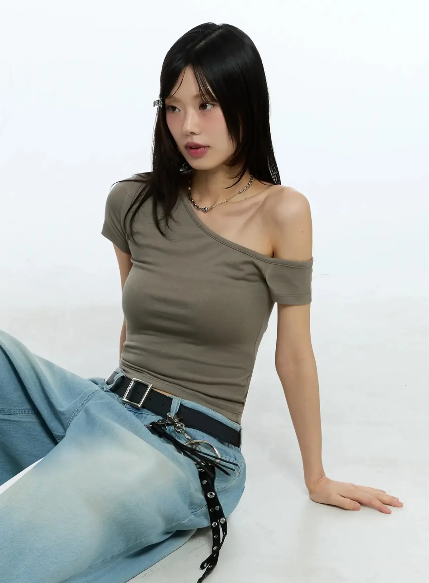 One-Shoulder Crop Top IU524