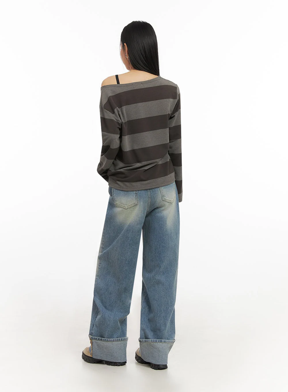One-Shoulder Striped Top ID431 - Image 10