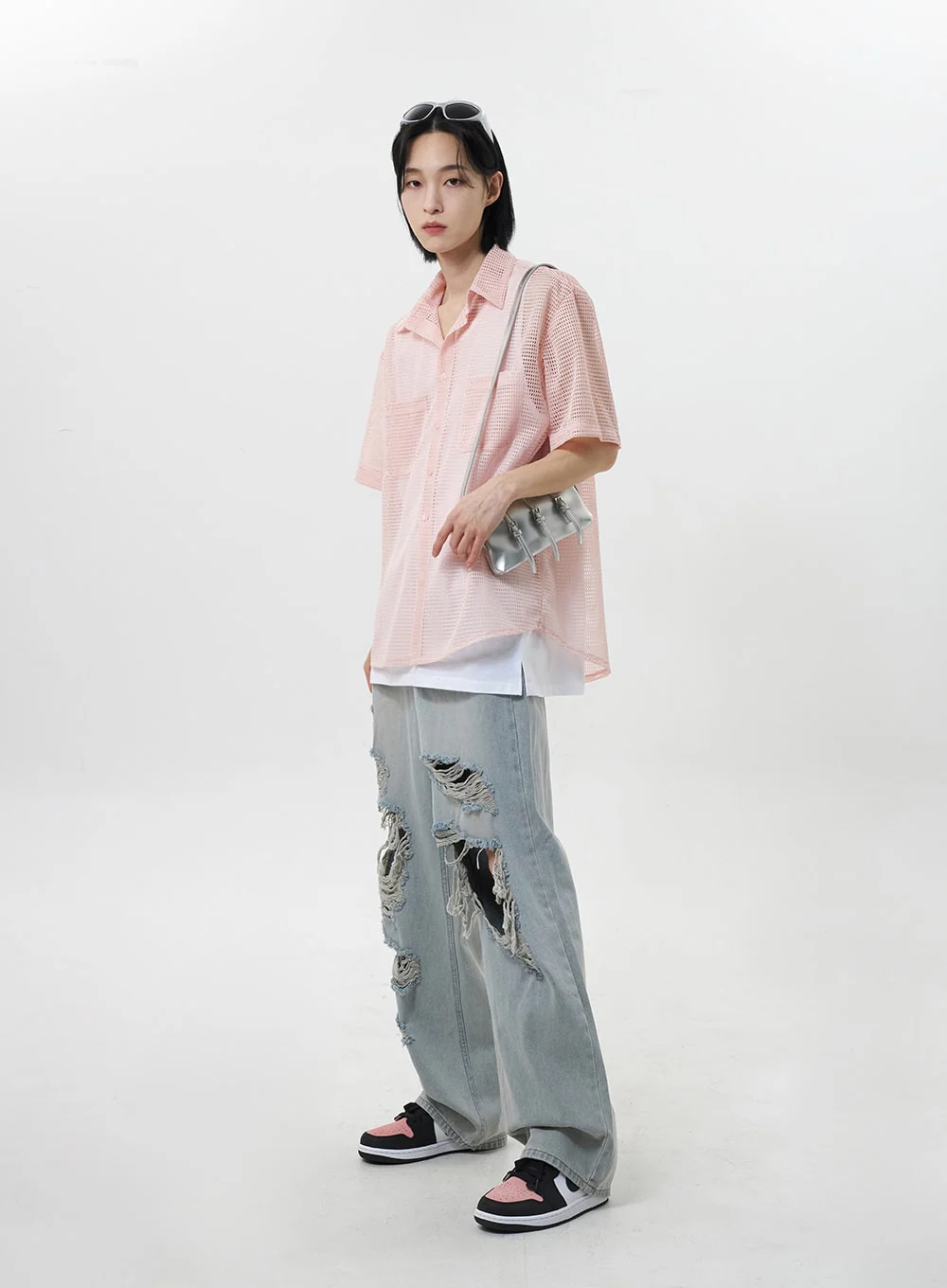 Open Stitch Shirt Unisex CY319 - Image 3