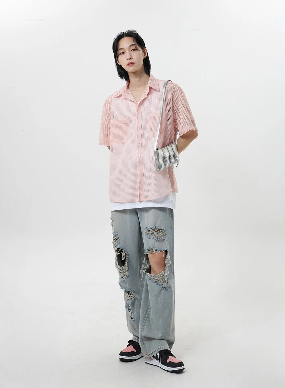 Open Stitch Shirt Unisex CY319 - Image 4