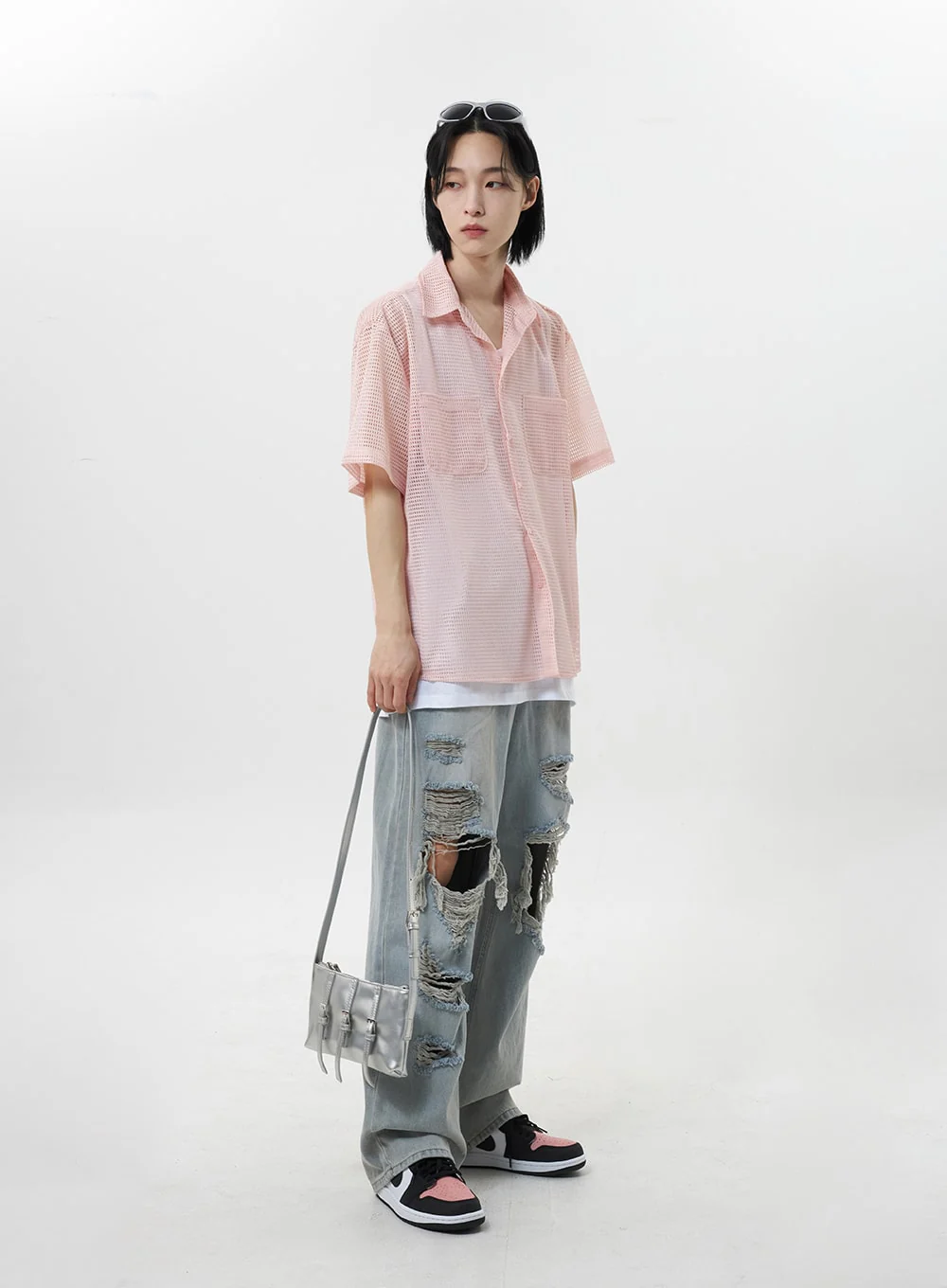 Open Stitch Shirt Unisex CY319 - Image 7