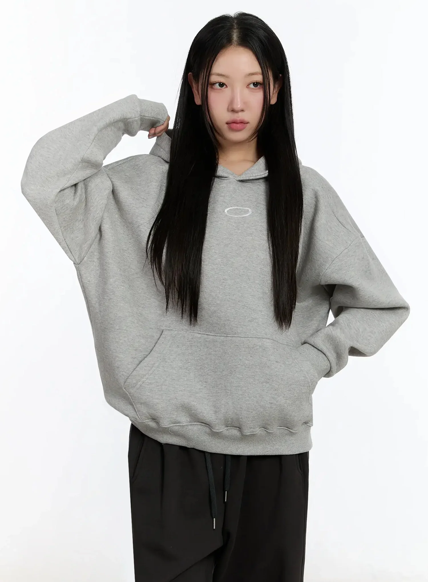 Oval Graphic Oversized Hoodie IM509 - Image 2