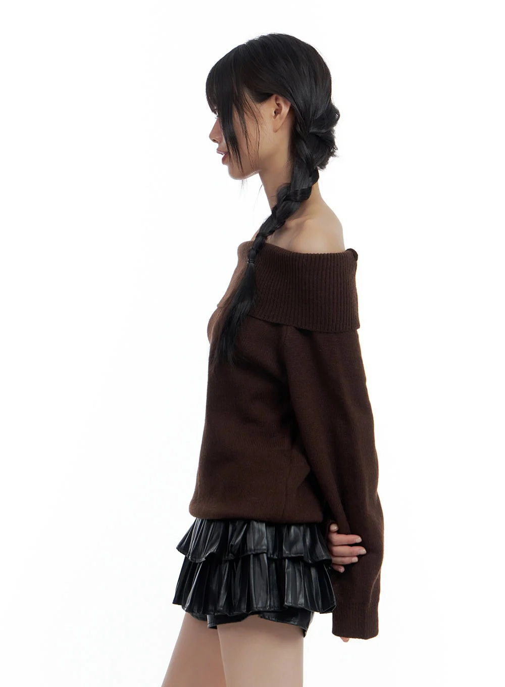 Oversize Off-Shoulder Knit CS419 - Image 3