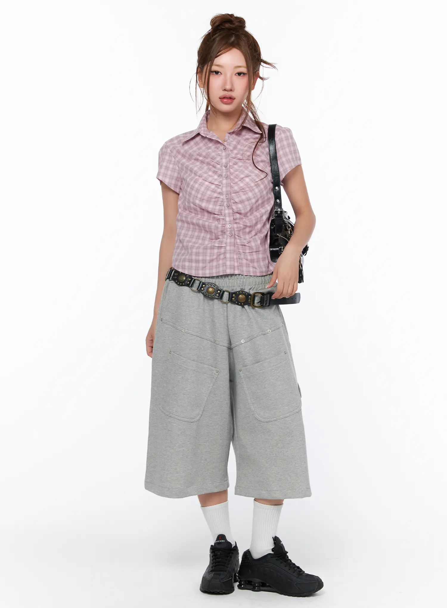 Oversized Bermuda Sweat Shorts CA515 - Image 2