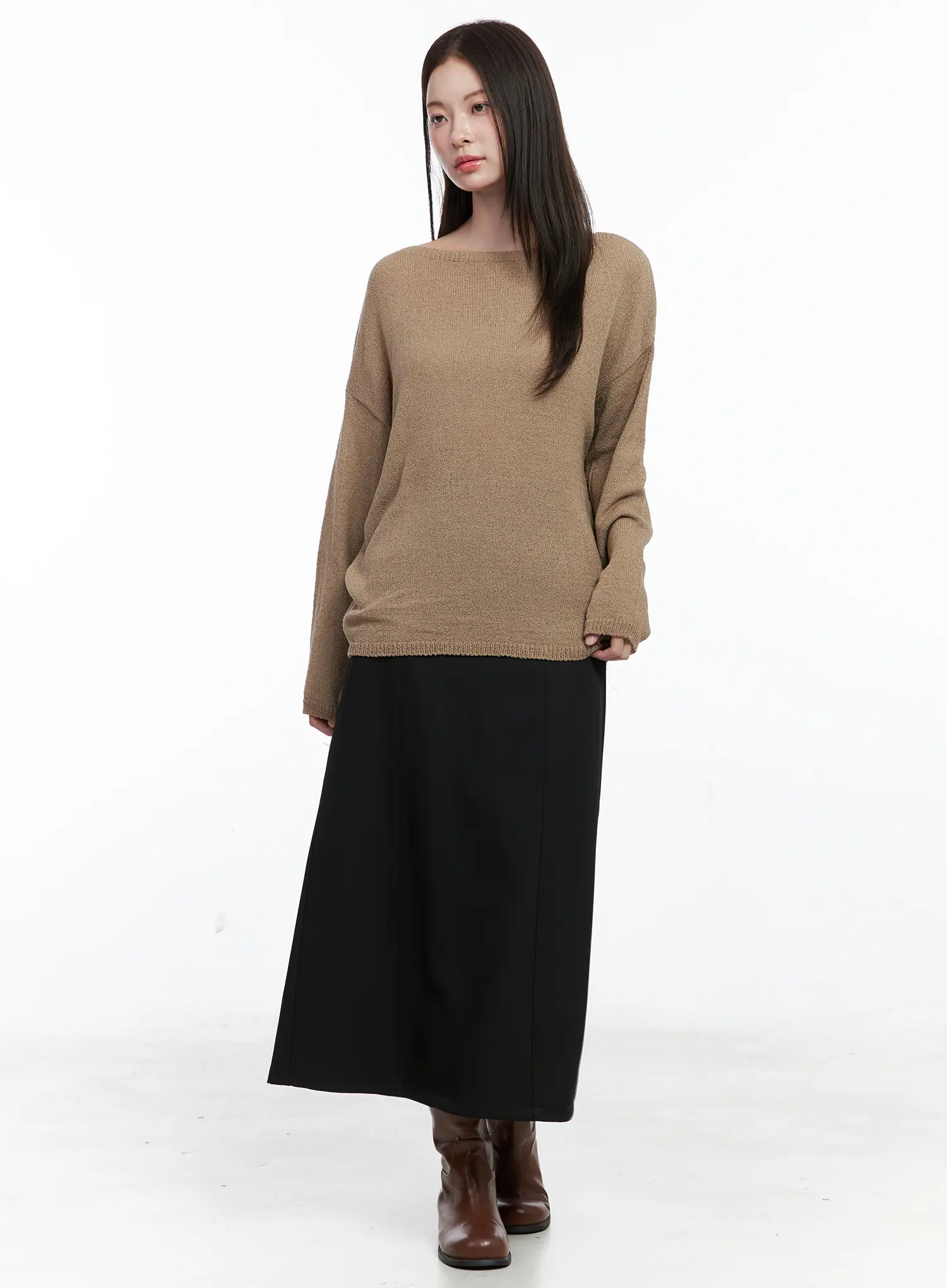 Oversized Boatneck Knit Sweater CO506 - Image 3